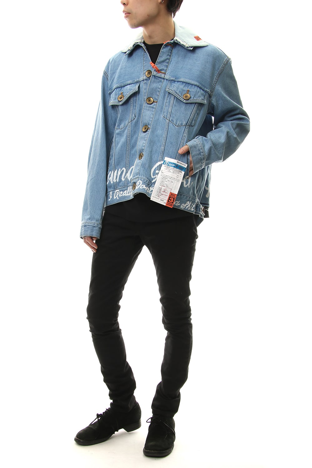 PAINTED DENIM BLOUSON Indigo