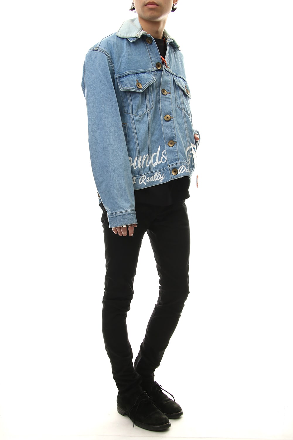 PAINTED DENIM BLOUSON Indigo