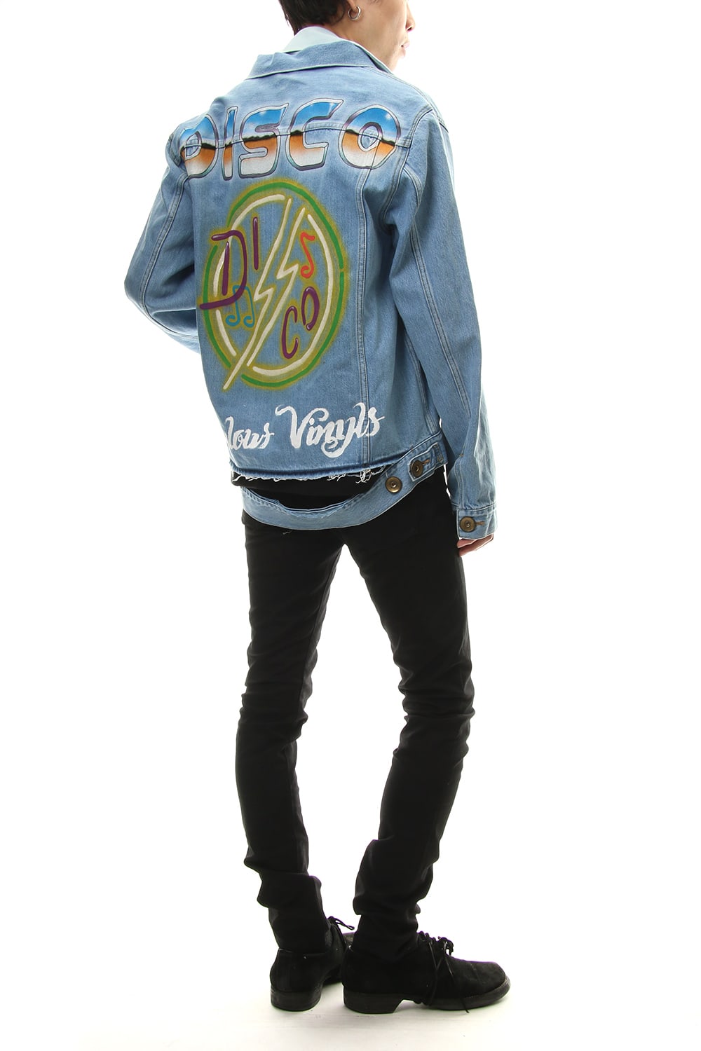 PAINTED DENIM BLOUSON Indigo