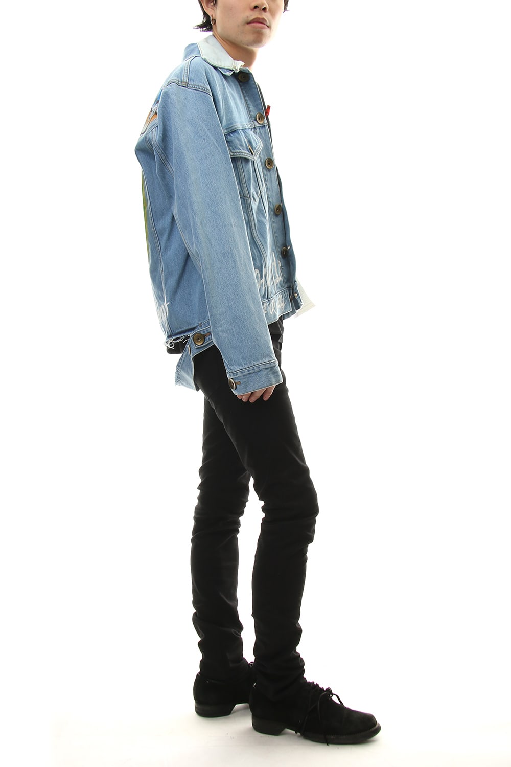 PAINTED DENIM BLOUSON Indigo
