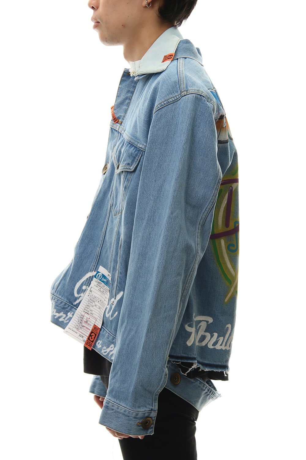 PAINTED DENIM BLOUSON Indigo
