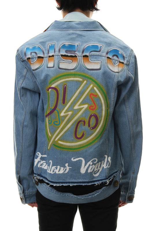 PAINTED DENIM BLOUSON Indigo