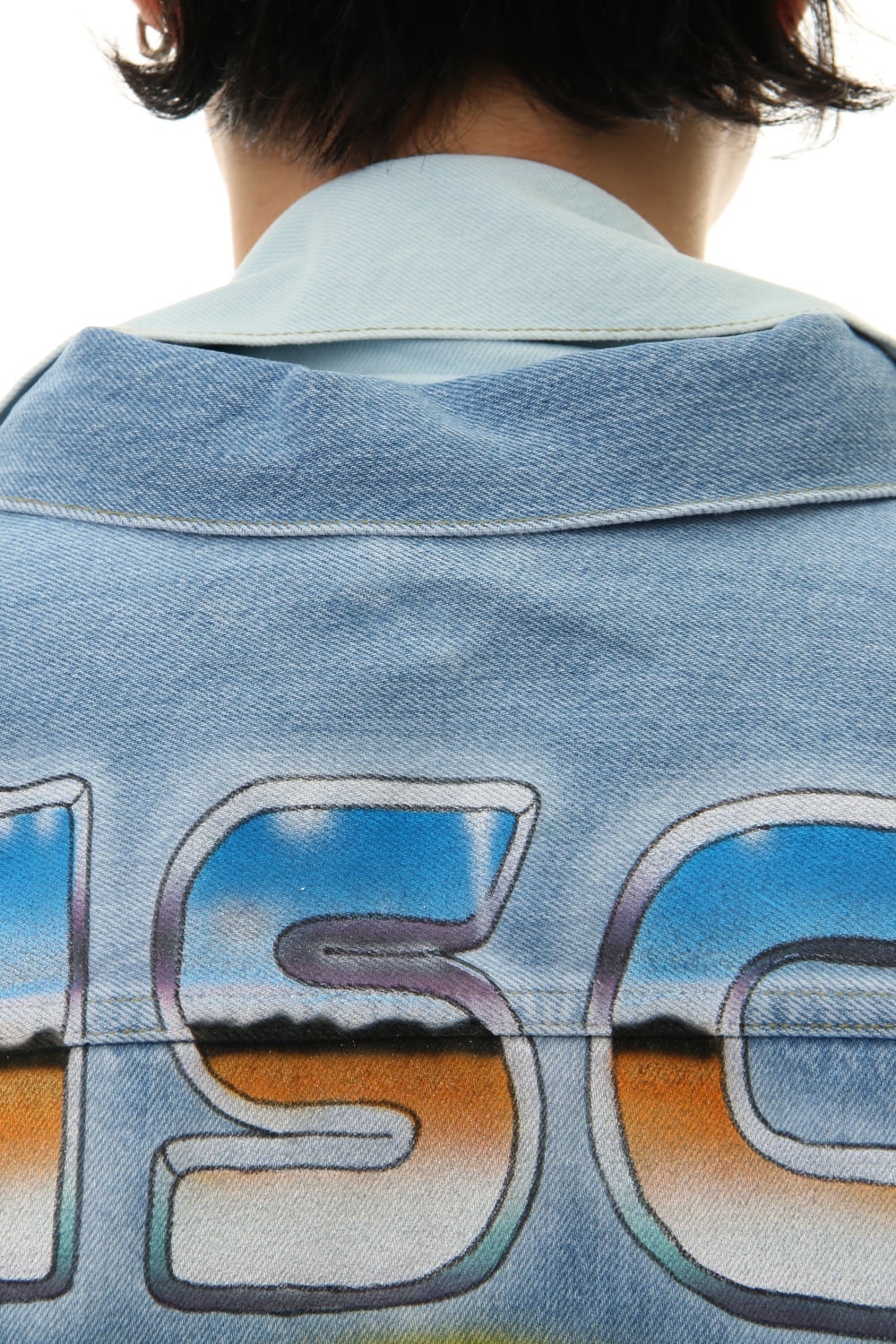 PAINTED DENIM BLOUSON Indigo