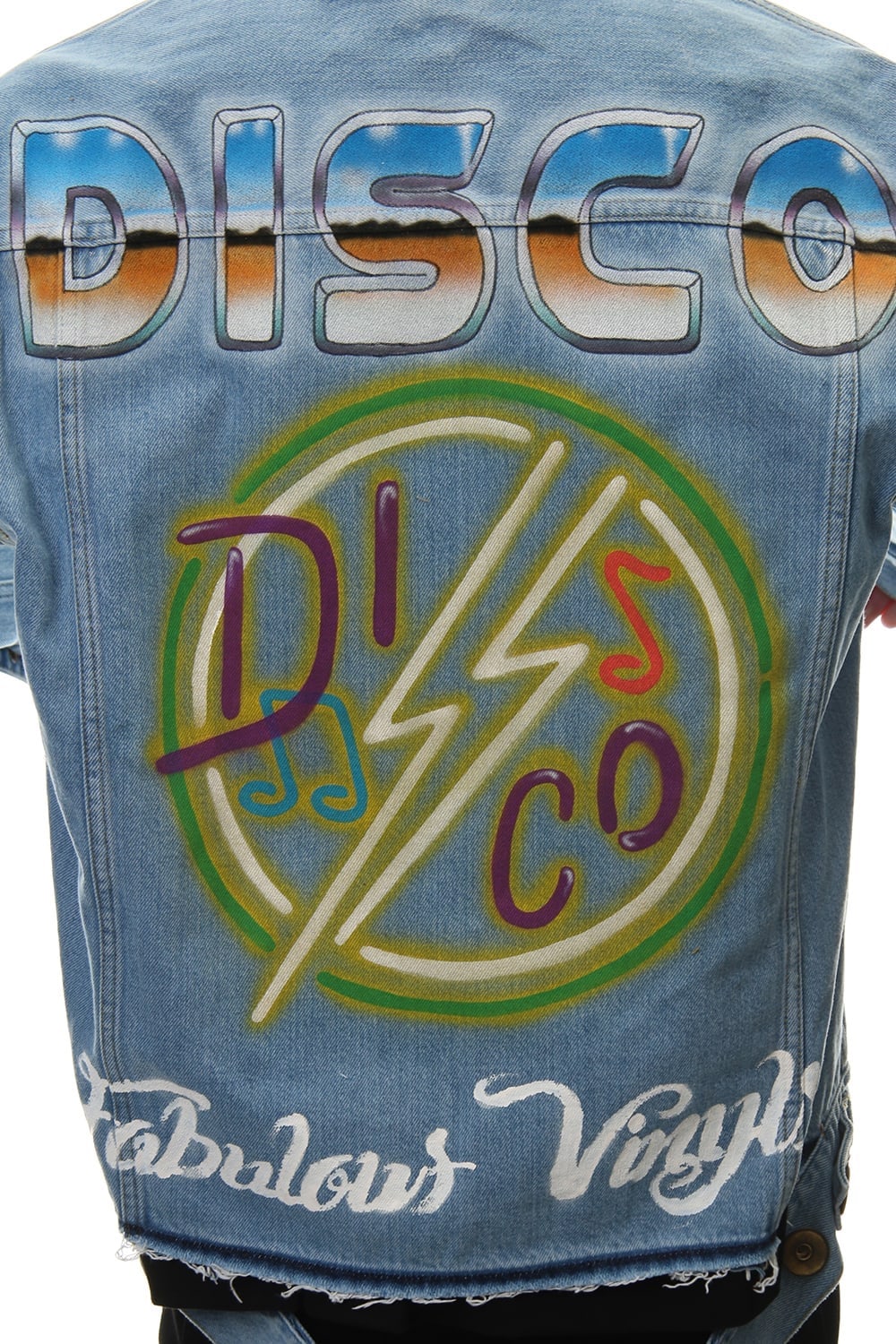 PAINTED DENIM BLOUSON Indigo