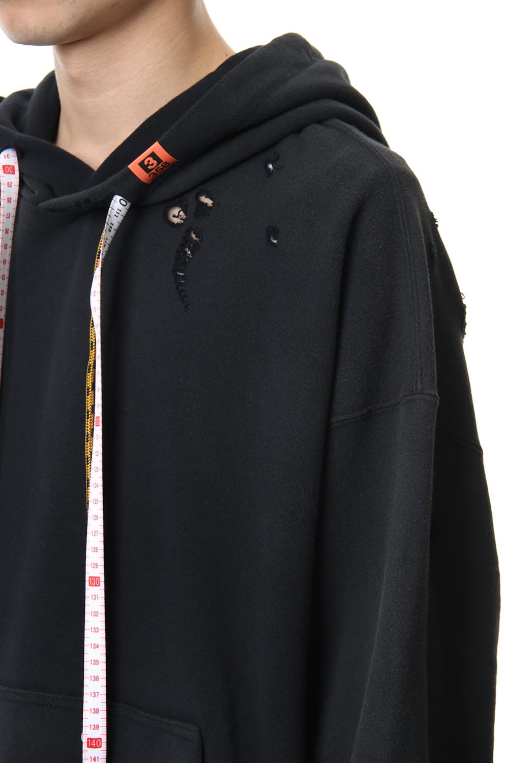 Damaged Hoodie Black