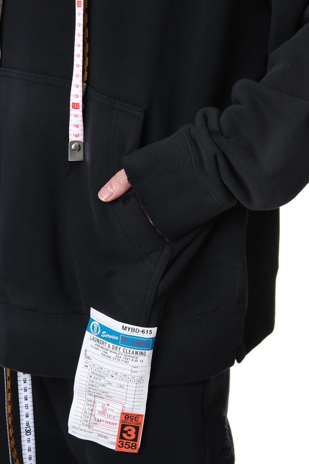 Damaged Hoodie Black