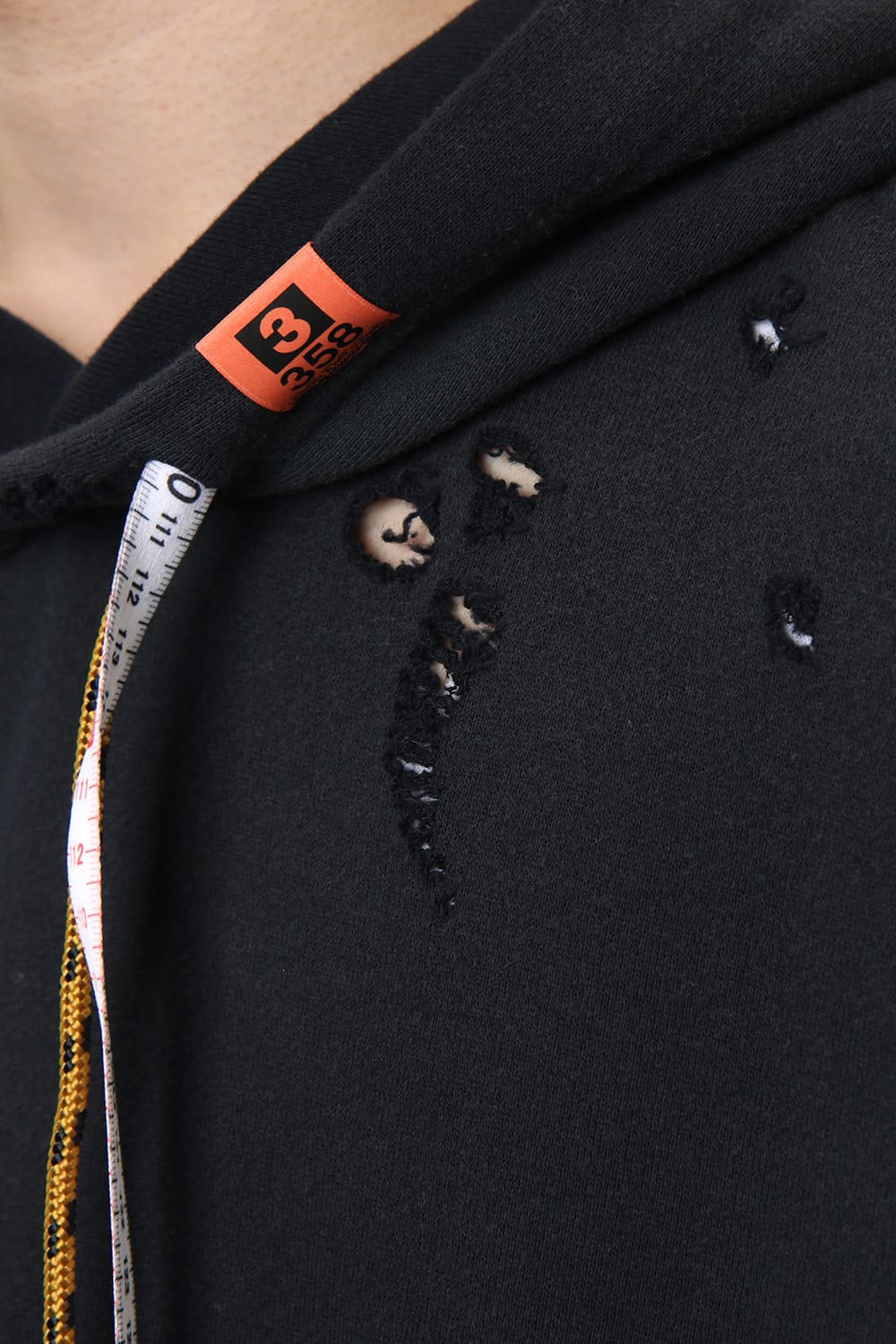 Damaged Hoodie Black