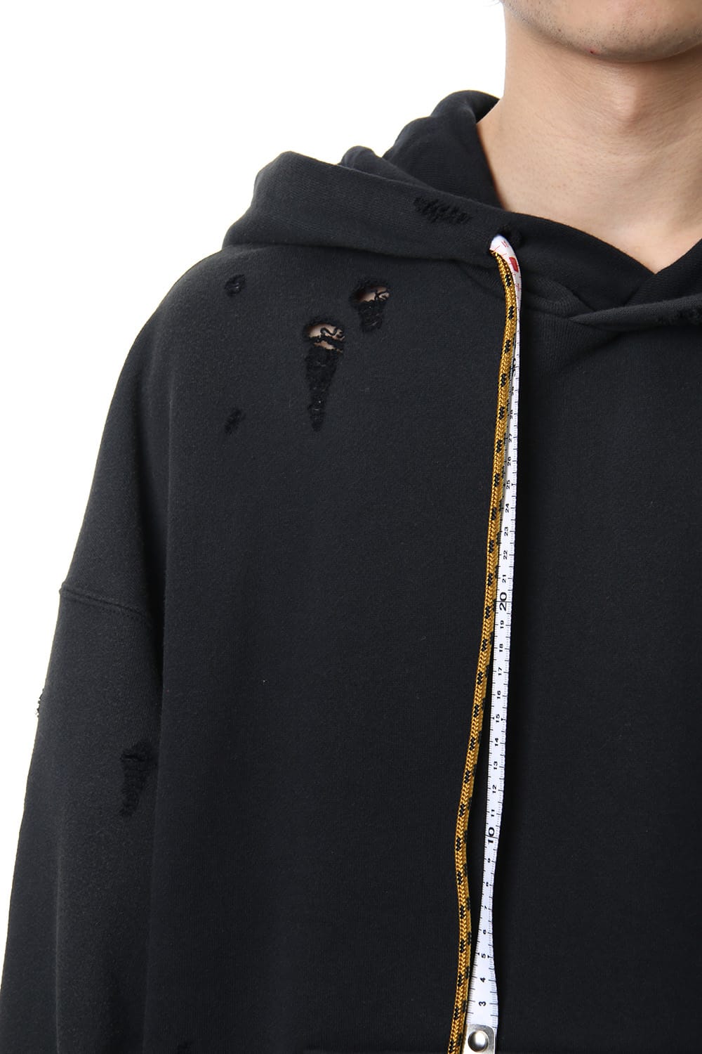 Damaged Hoodie Black