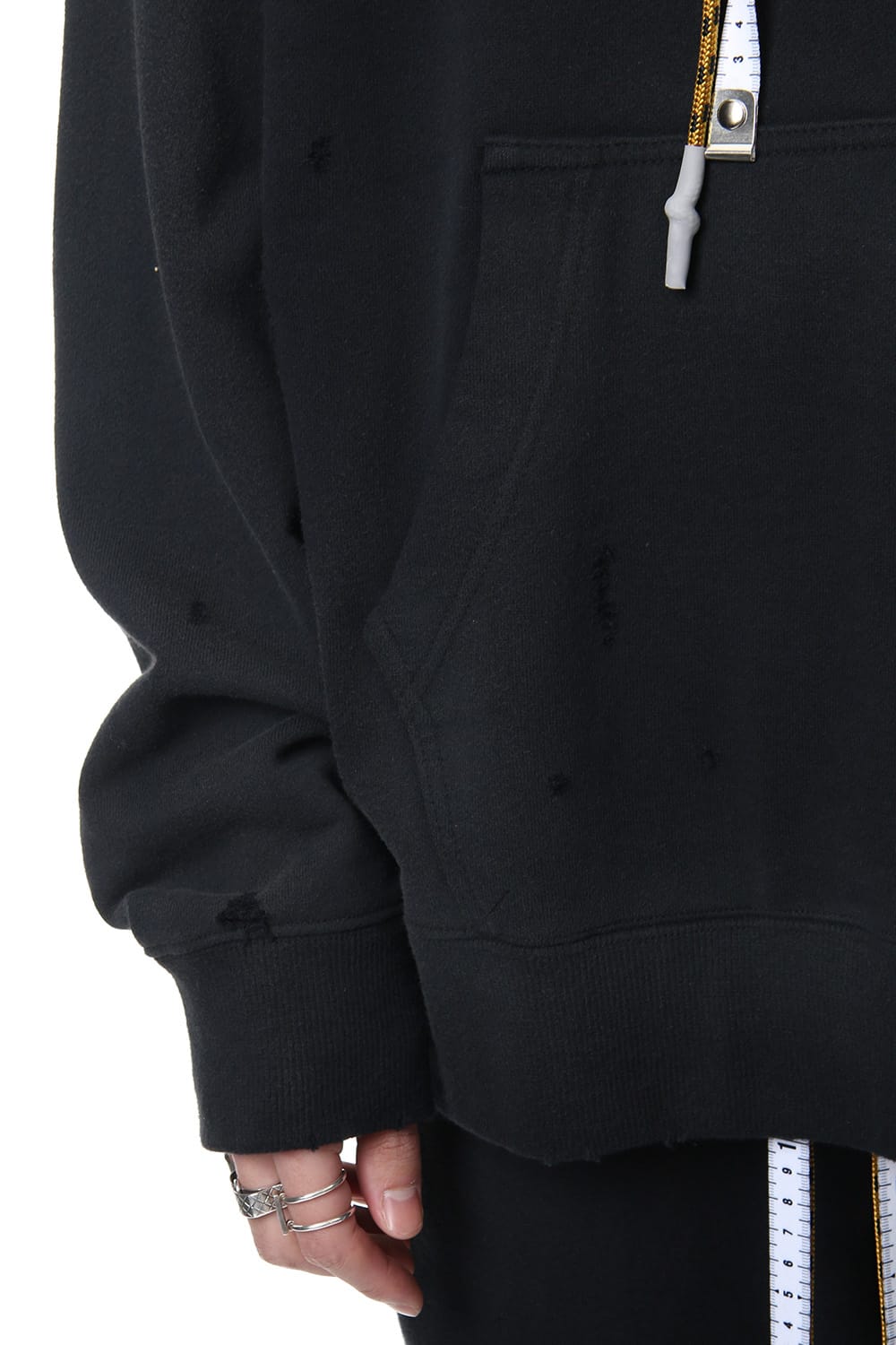 Damaged Hoodie Black