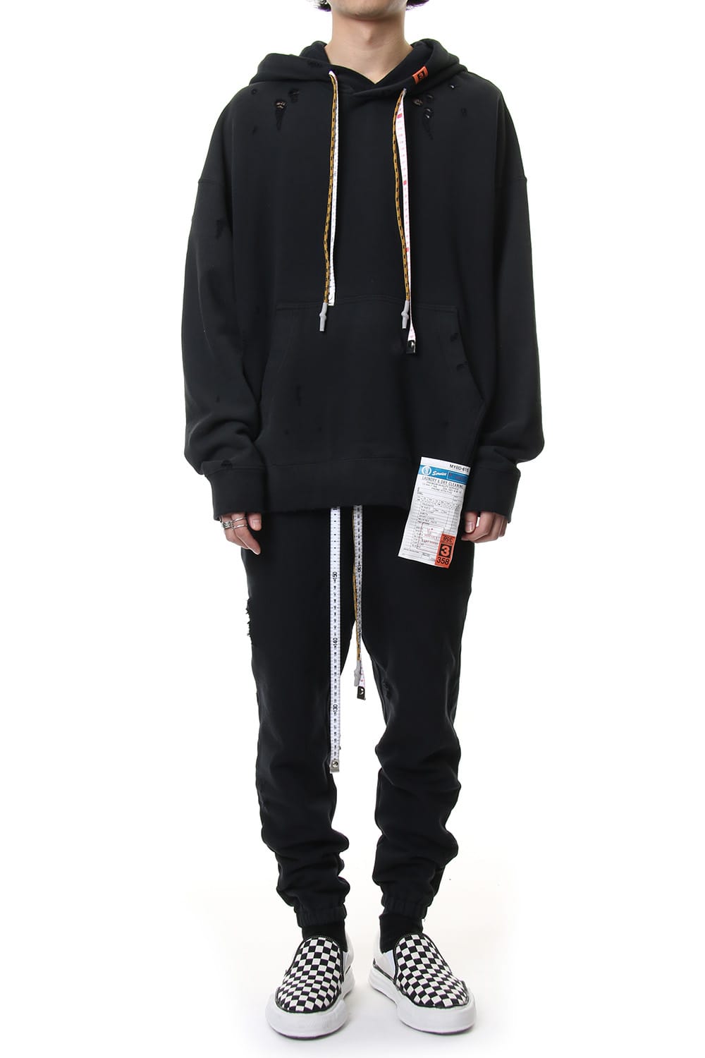 Damaged Hoodie Black