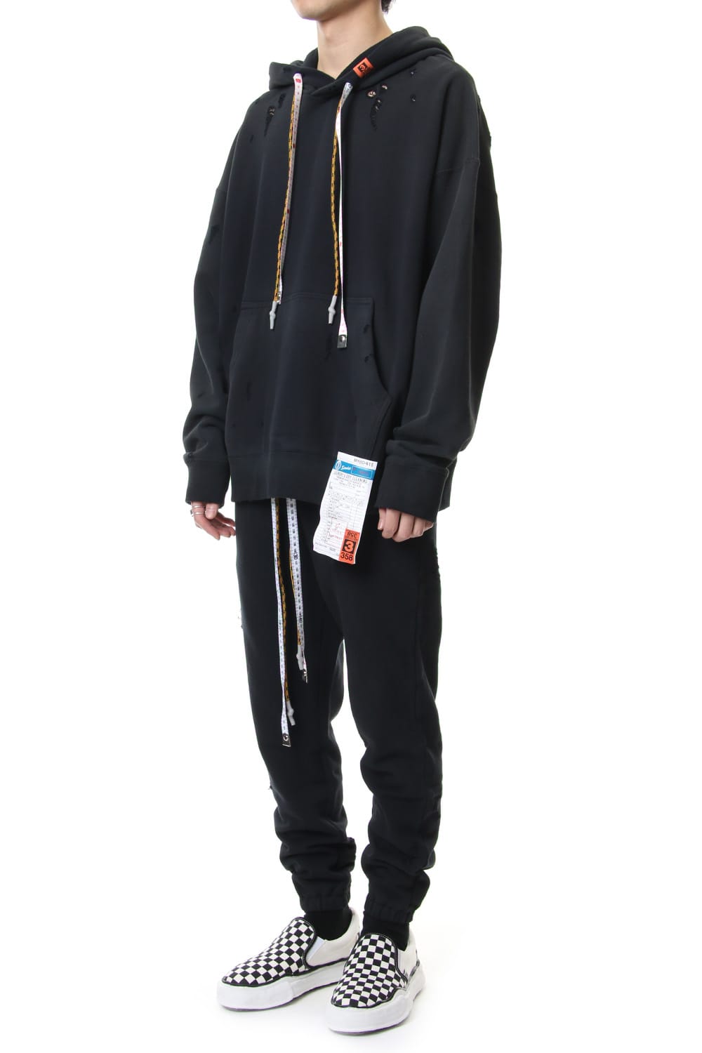 Damaged Hoodie Black