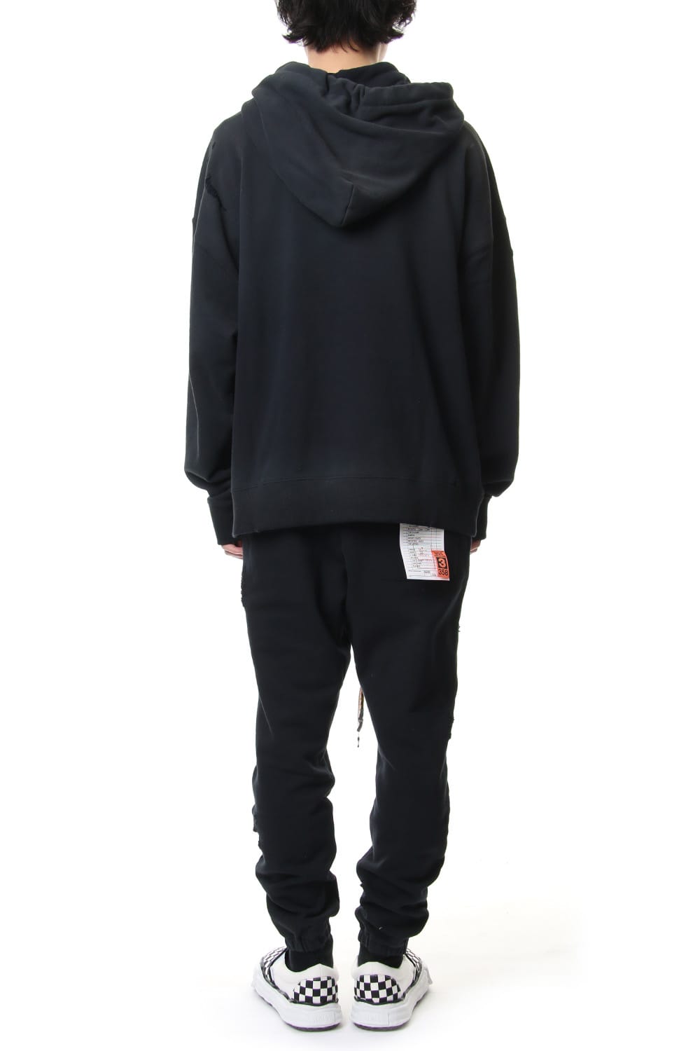 Damaged Hoodie Black