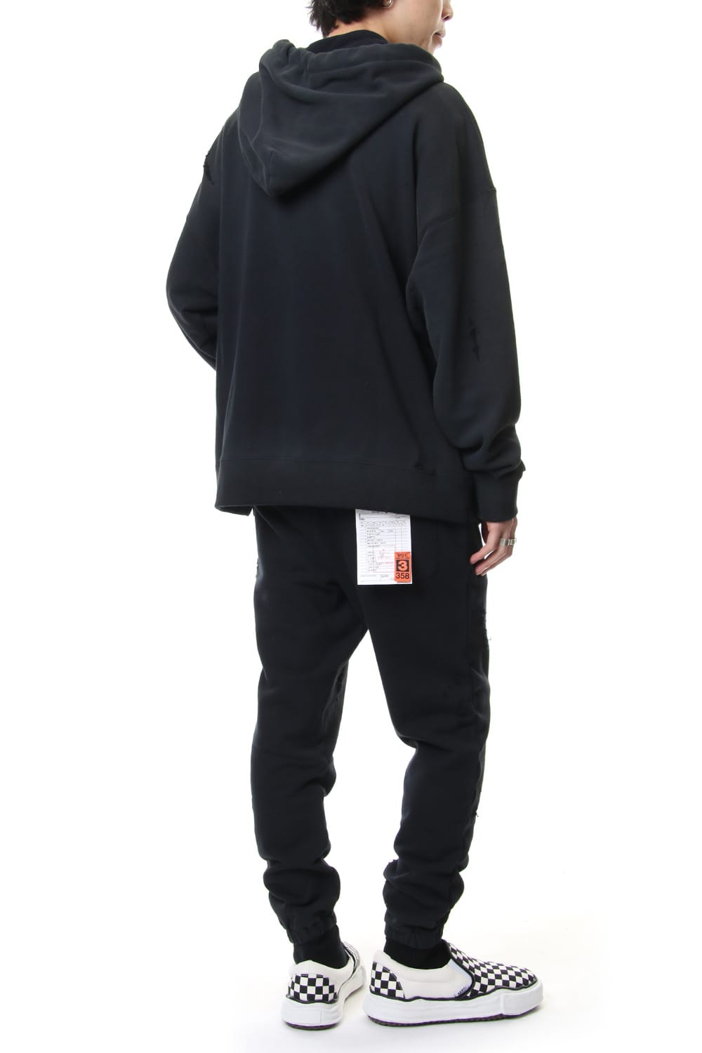 Damaged Hoodie Black