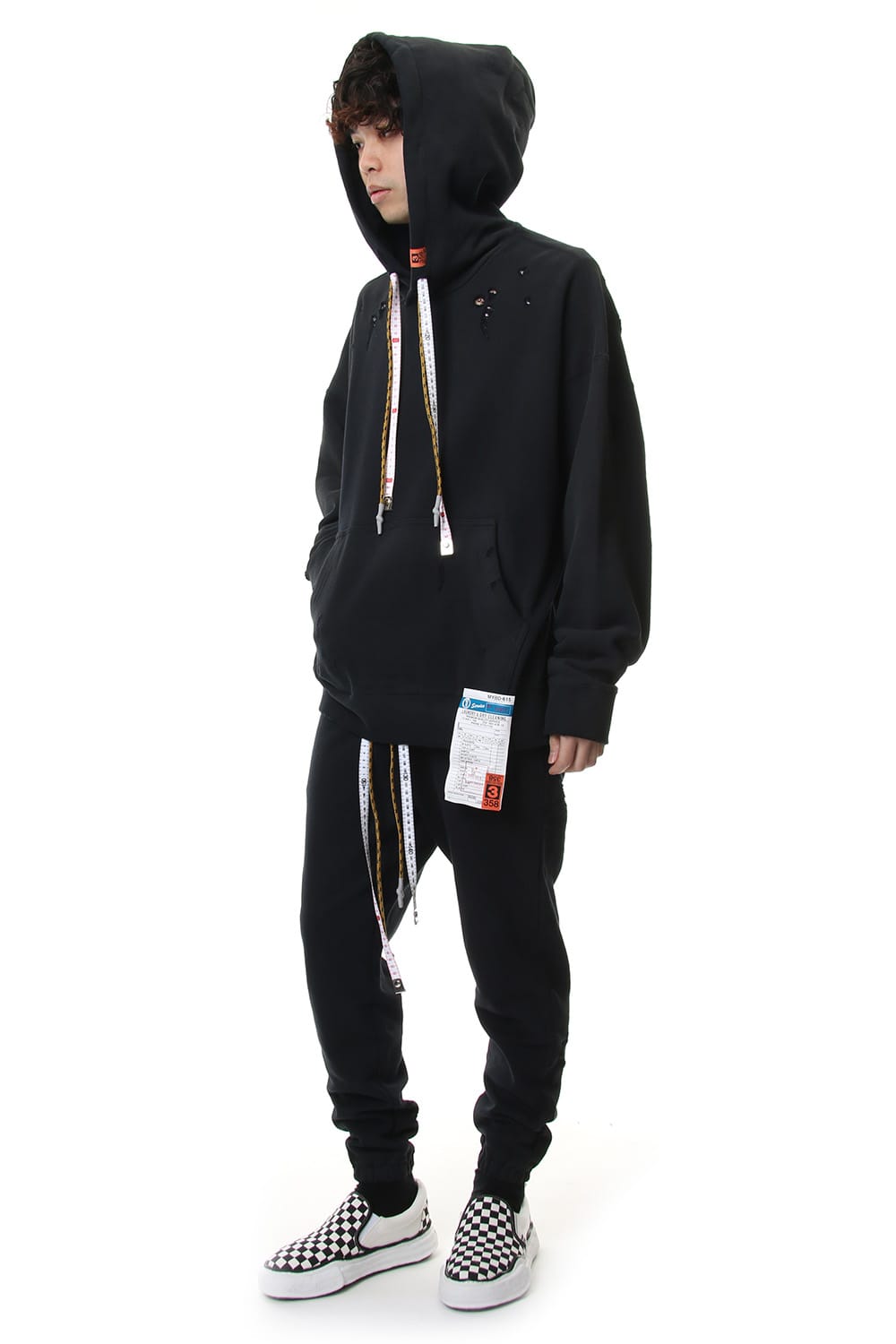 Damaged Hoodie Black