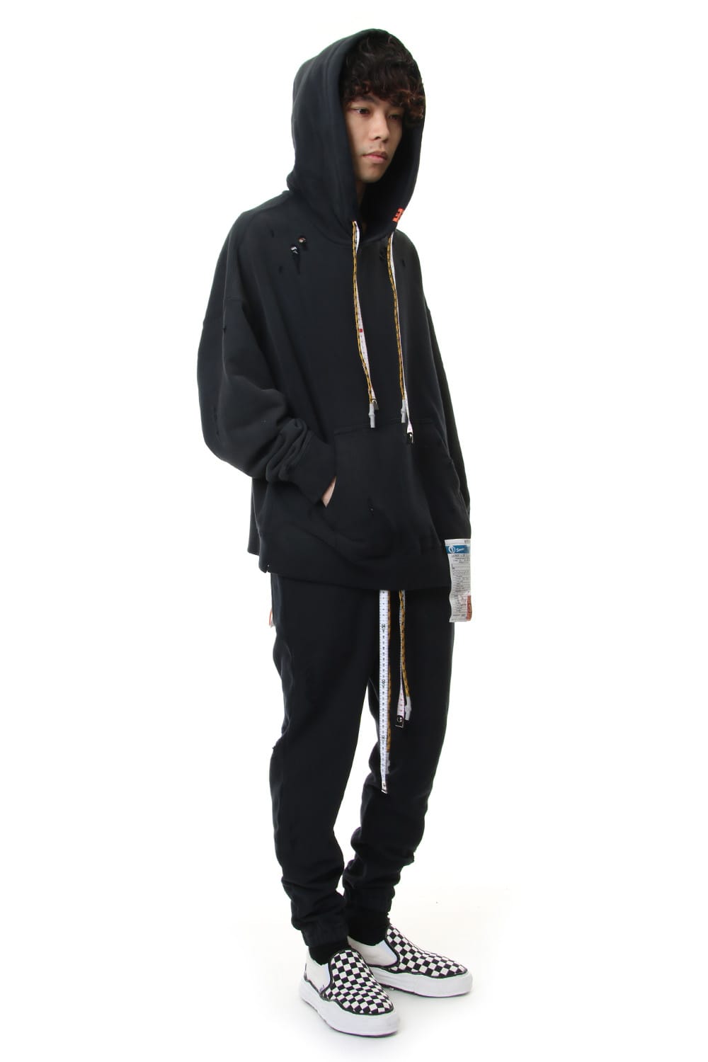 Damaged Hoodie Black