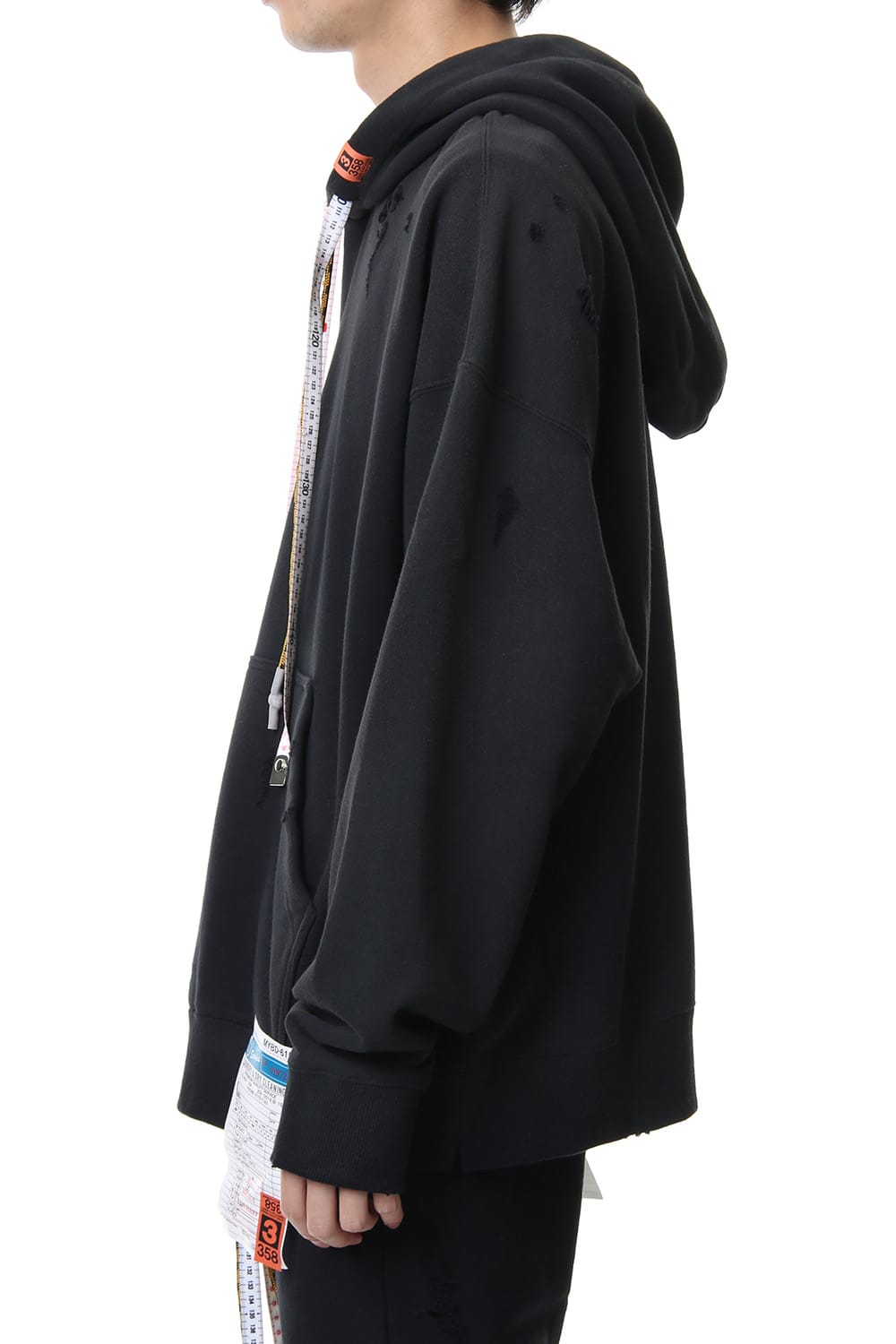 Damaged Hoodie Black