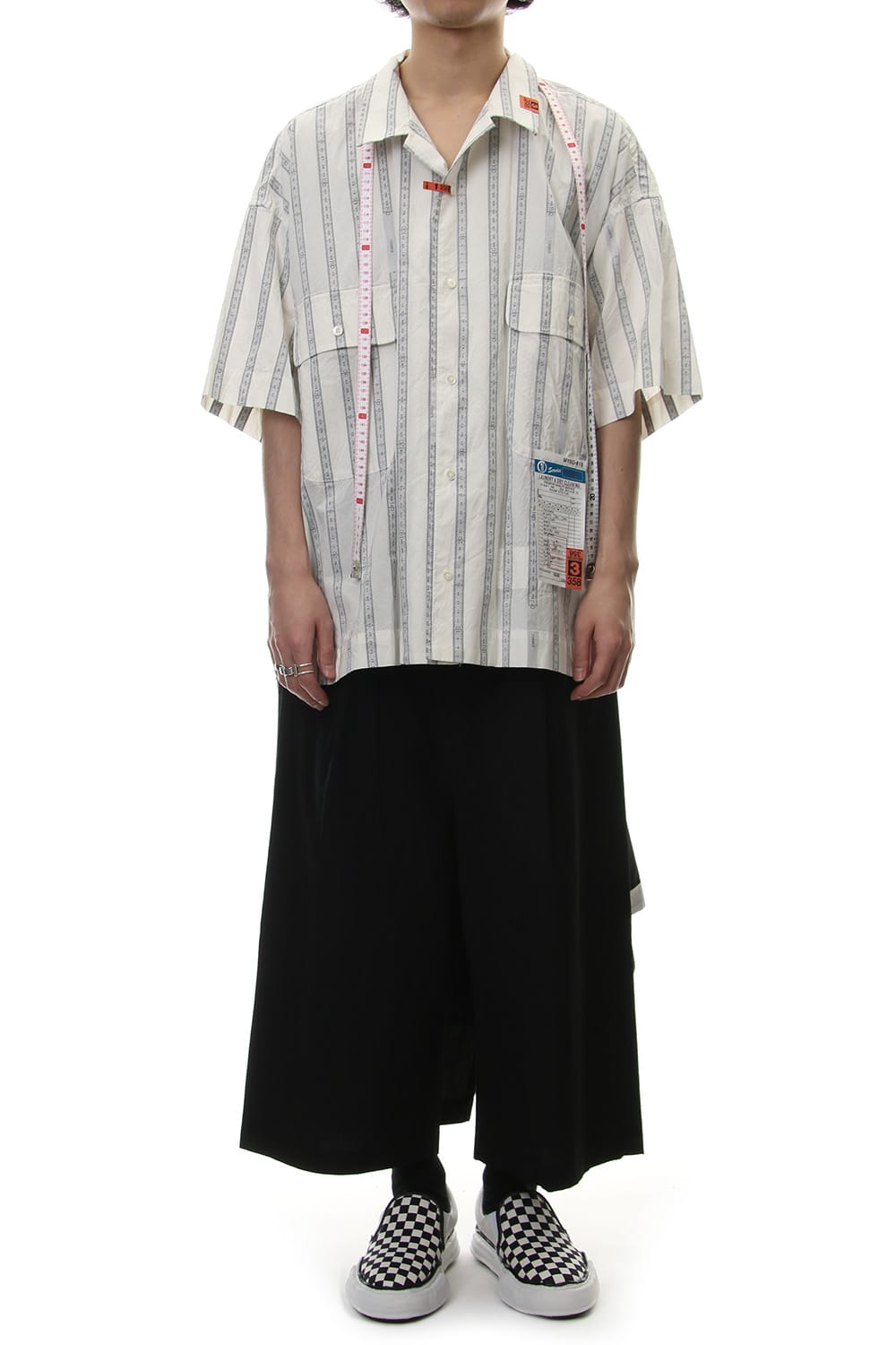 MAJOUR JAQUARD H/S SHIRT White