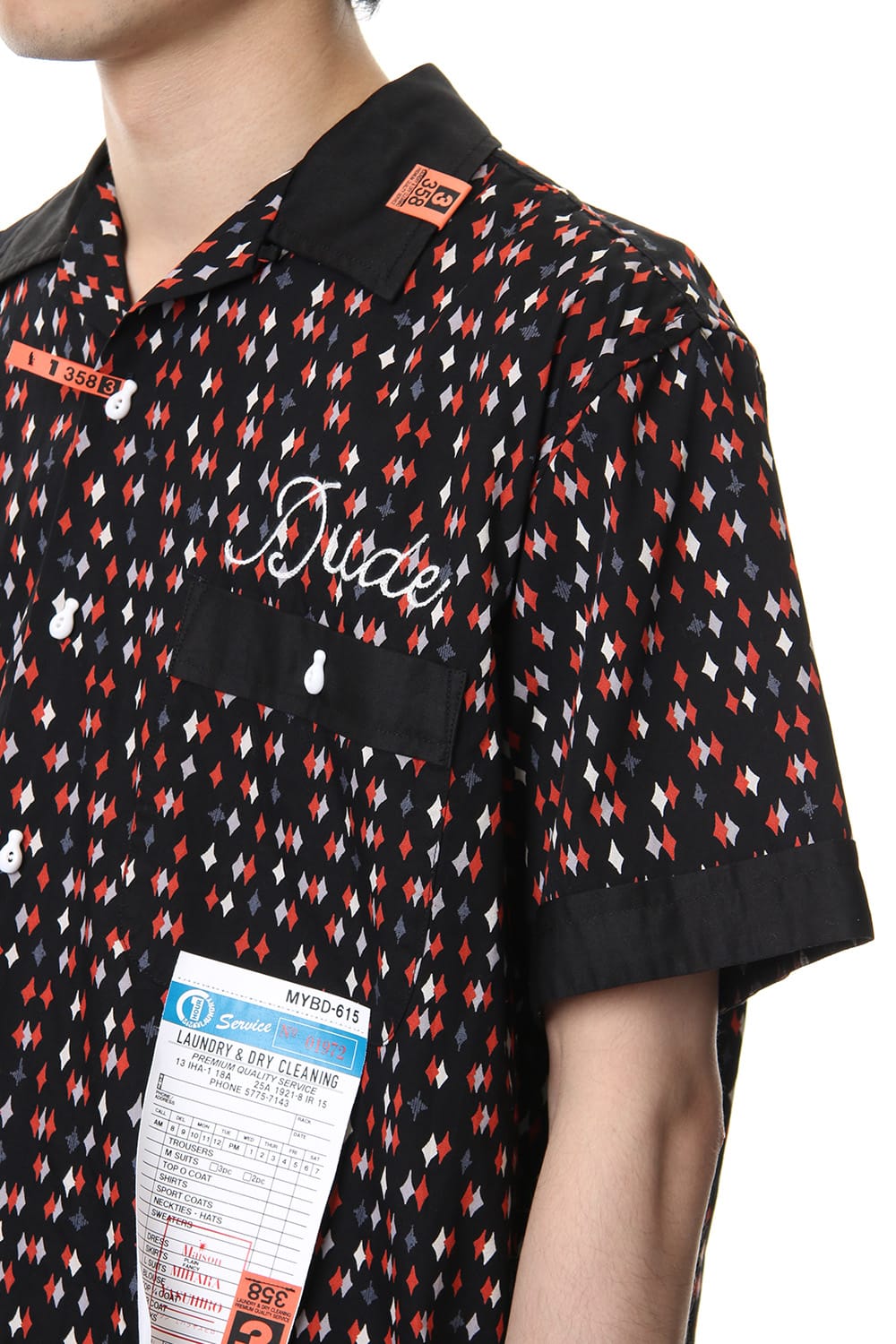 FINE PATTERN BOWLING SHIRT