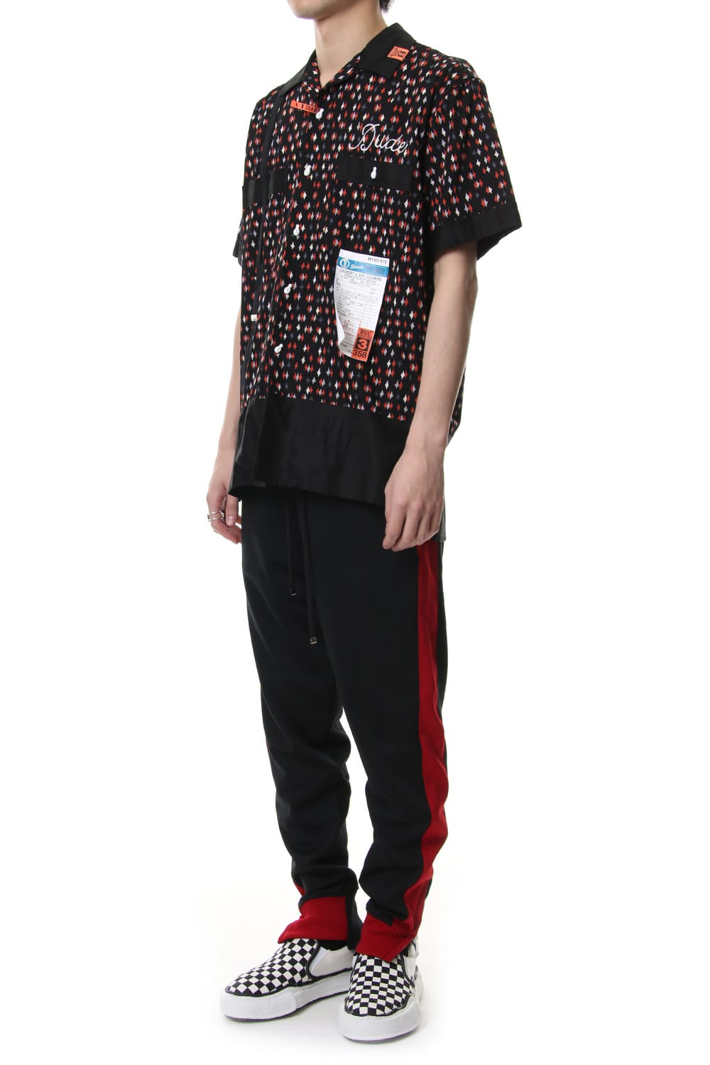 FINE PATTERN BOWLING SHIRT