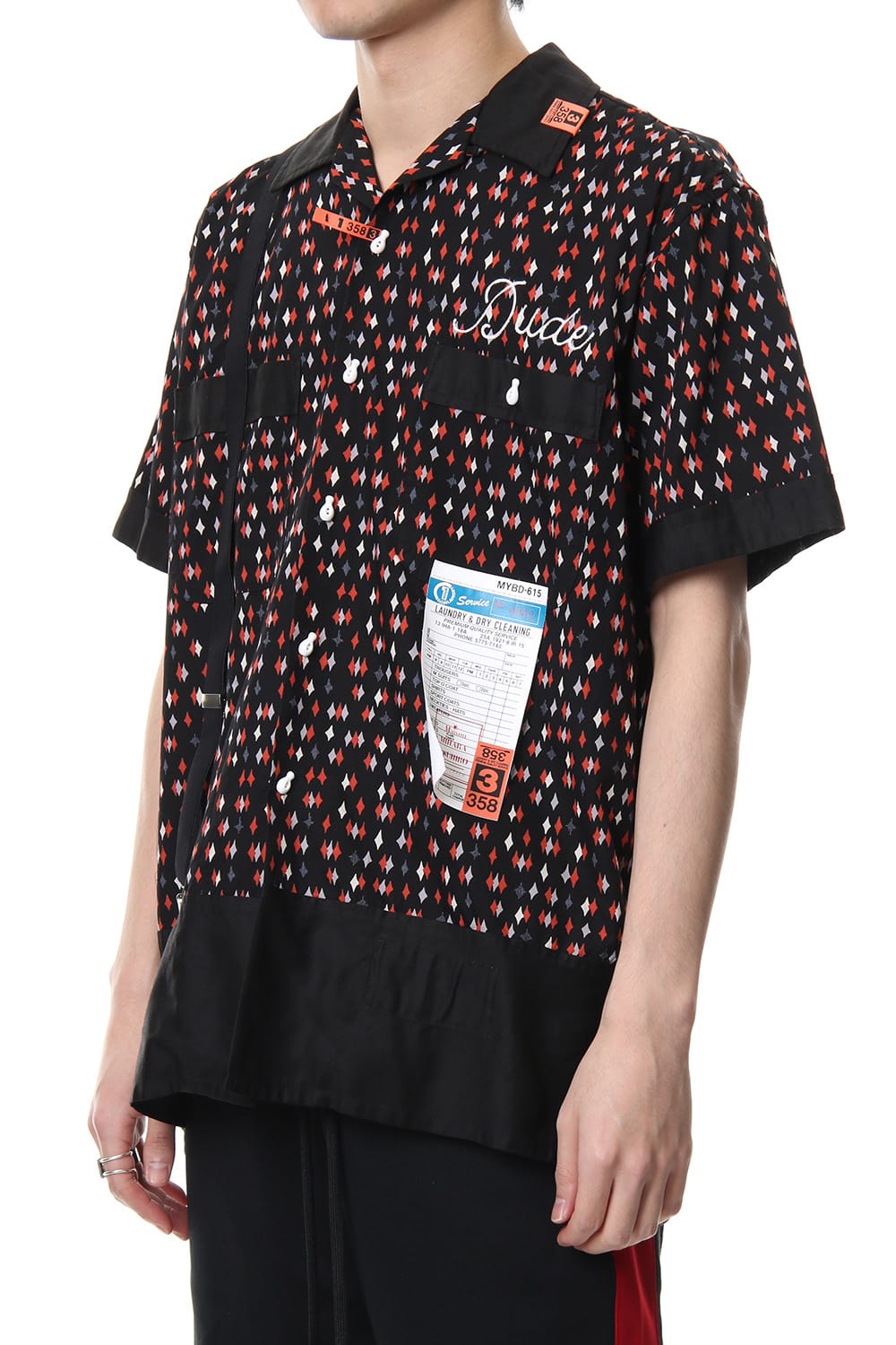 FINE PATTERN BOWLING SHIRT