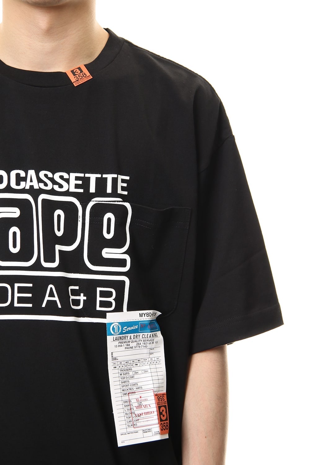 CASSETTE TAPE Printed T-shirt Black