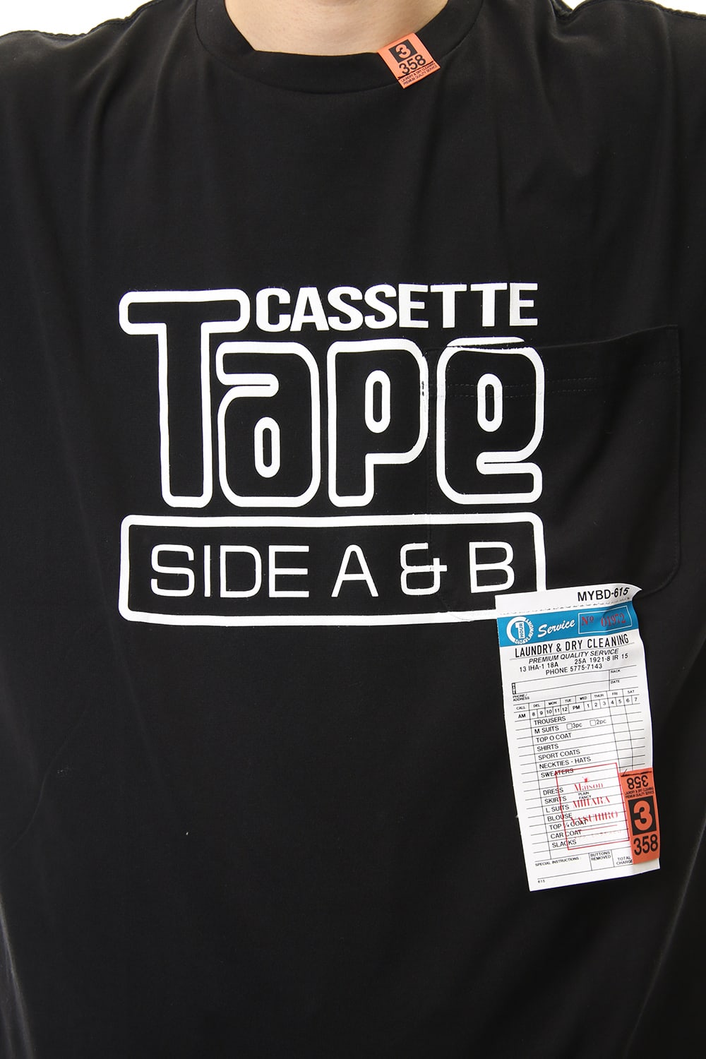 CASSETTE TAPE Printed T-shirt Black