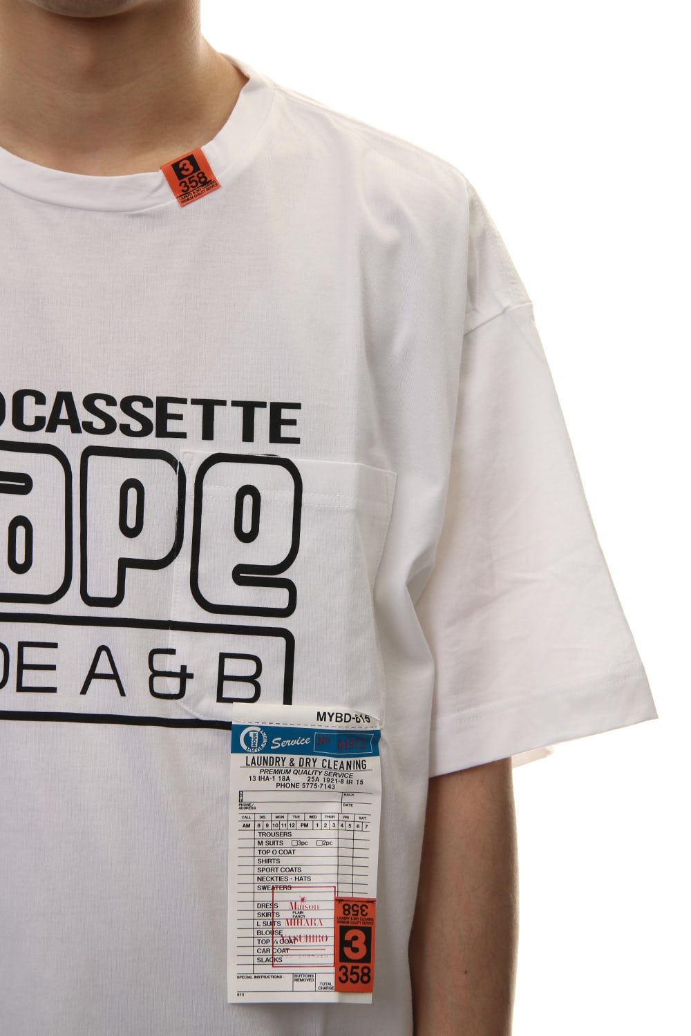 CASSETTE TAPE Printed T-shirt White