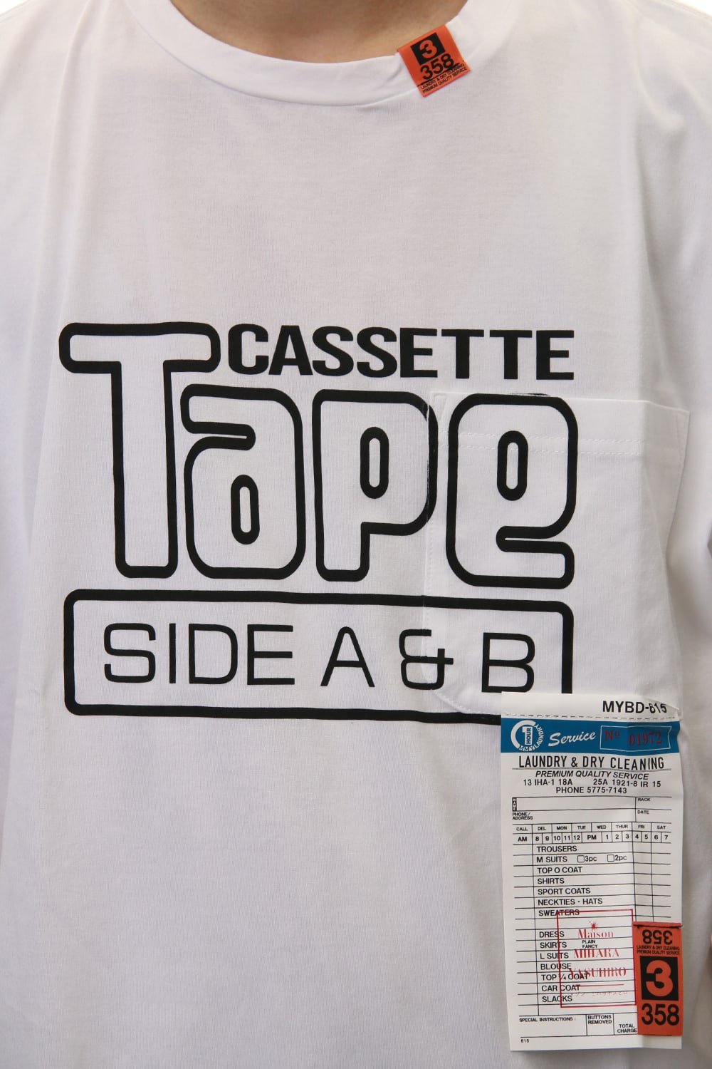 CASSETTE TAPE Printed T-shirt White