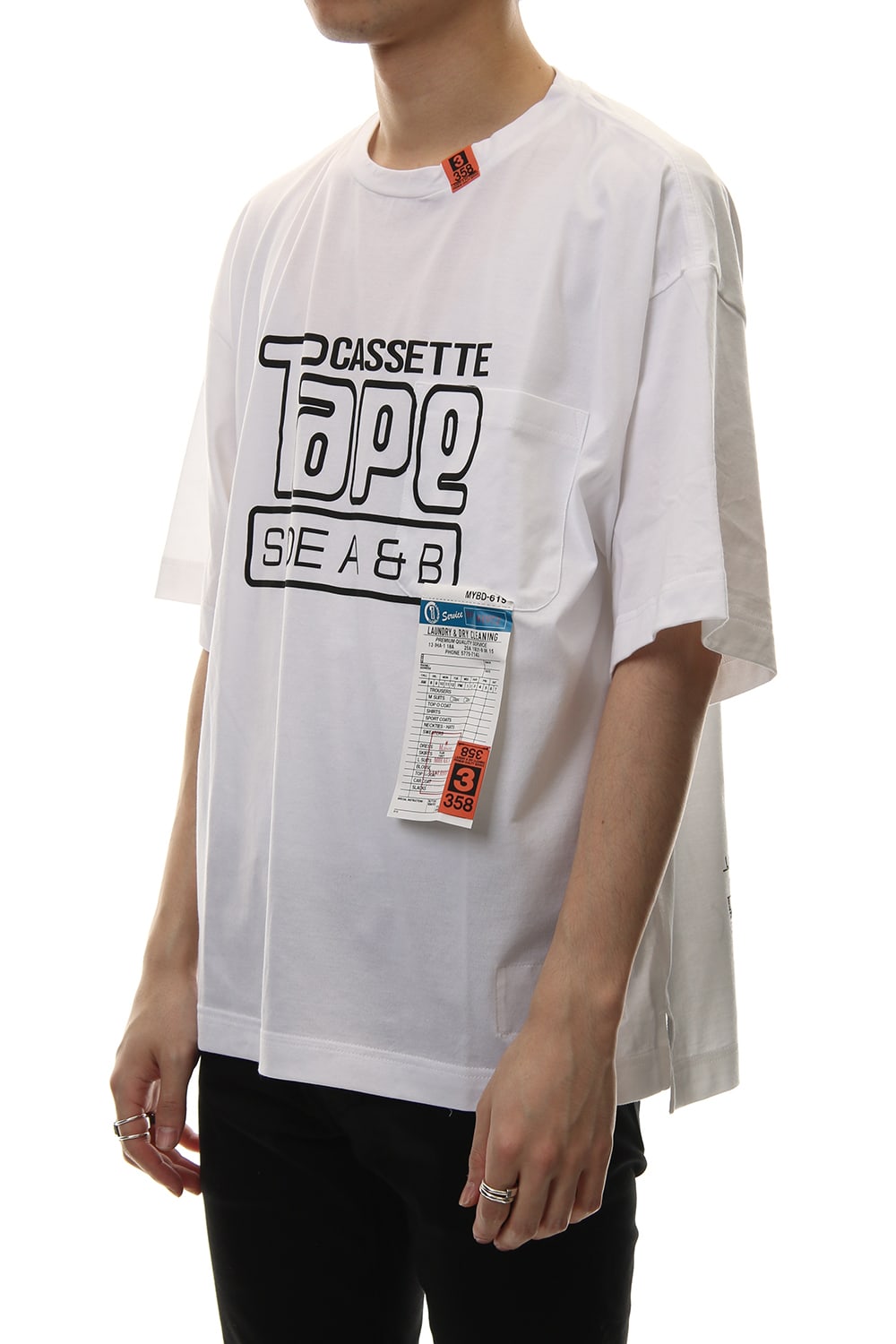 CASSETTE TAPE Printed T-shirt White