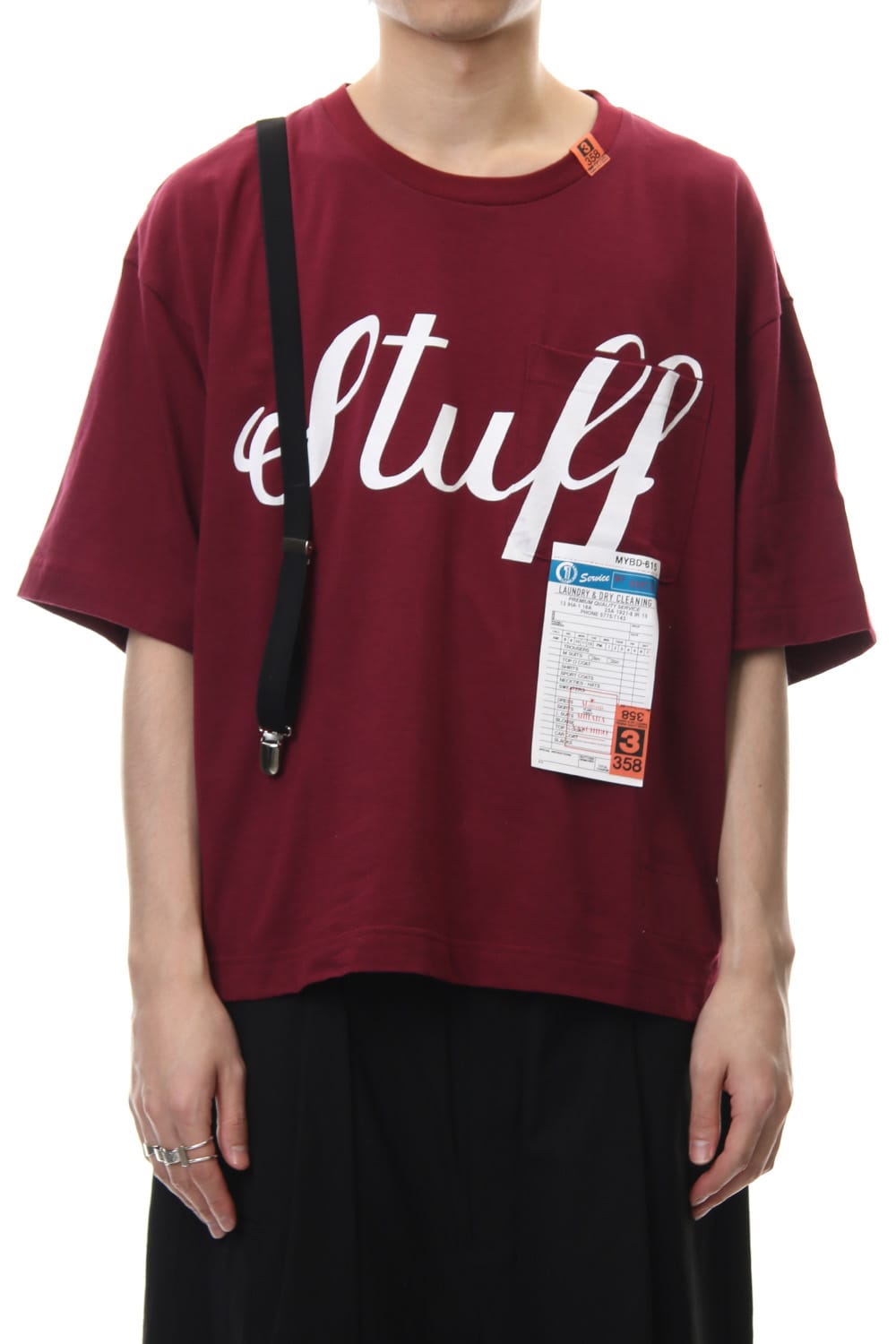 Suspenders T-shirt Red