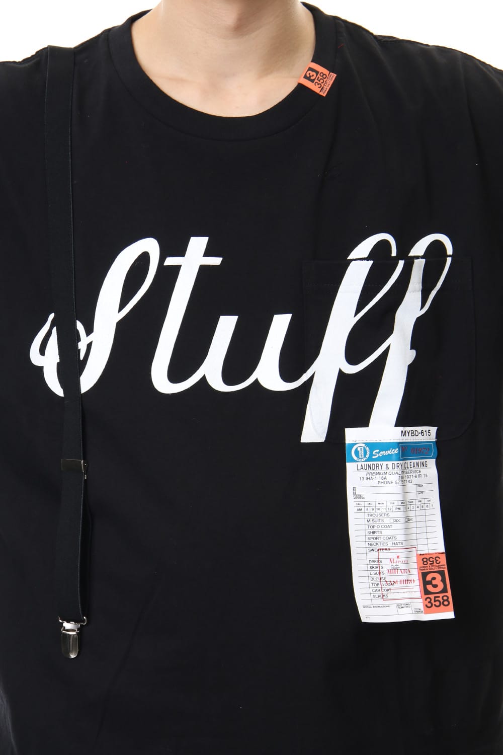 Suspenders T-shirt Black