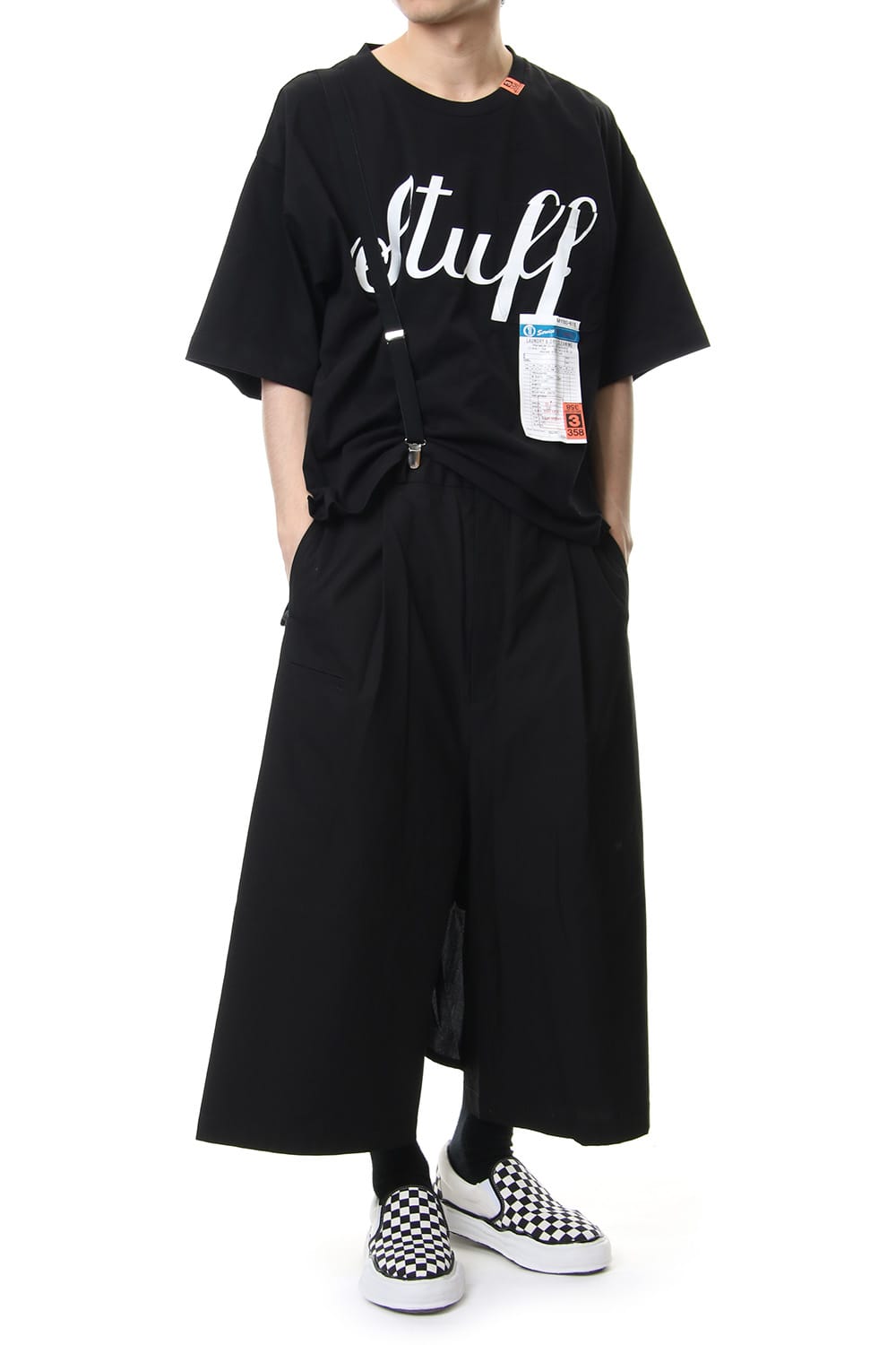 Suspenders T-shirt Black