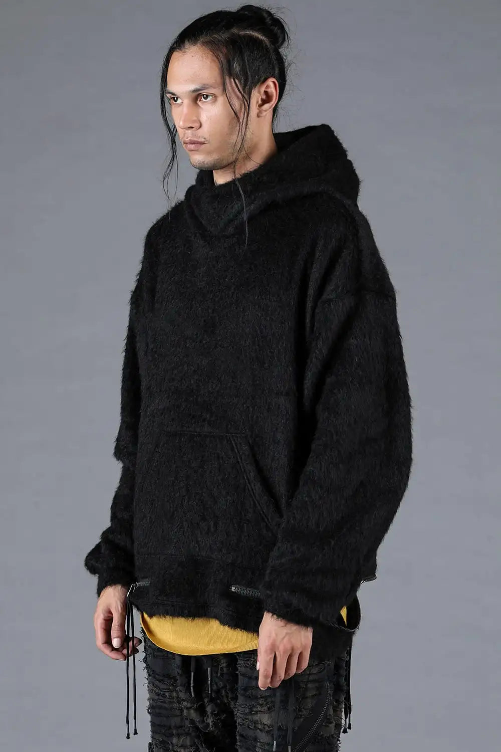 Alpaca Shaggy Oversized Hooded Pullover