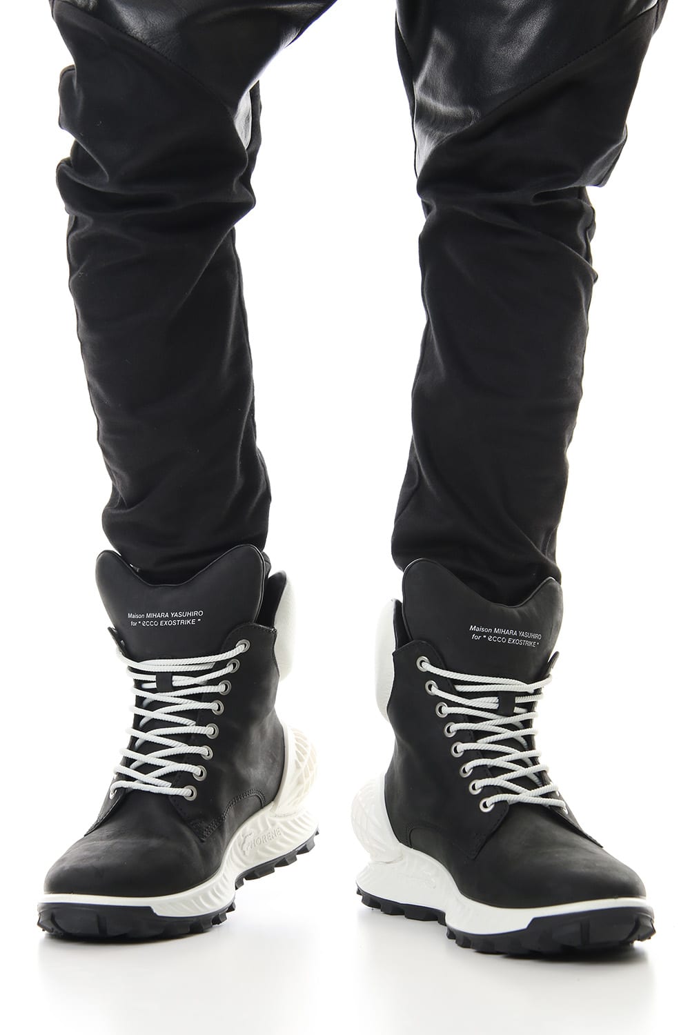 ECCO SHOES COLLABORATION SNEAKER BOOTS Black White