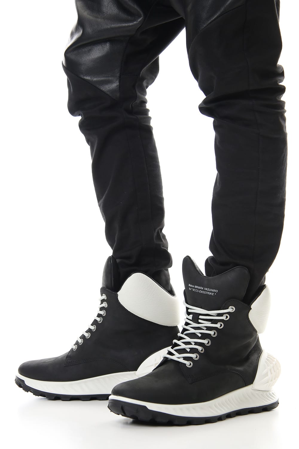 ECCO SHOES COLLABORATION SNEAKER BOOTS Black White