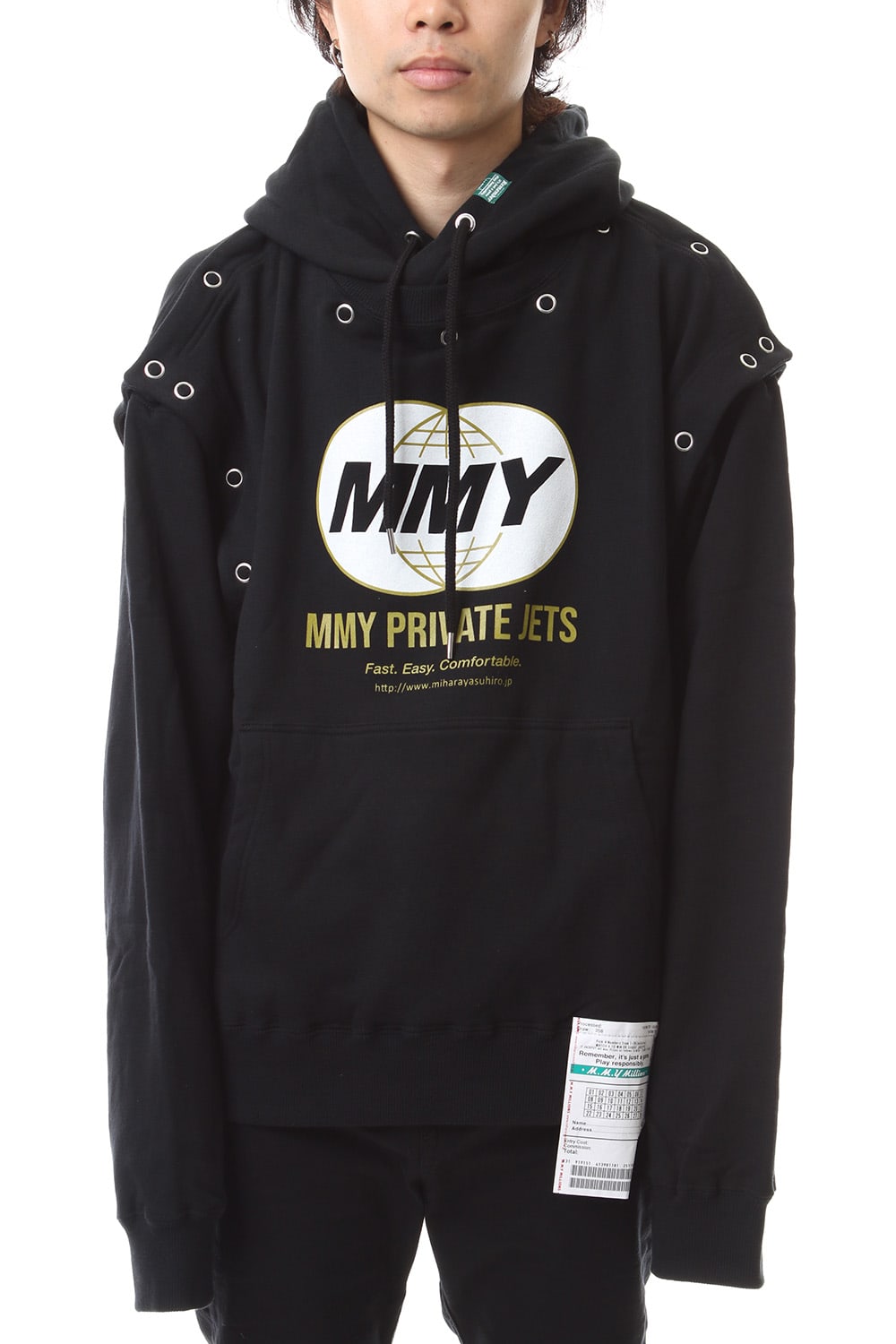 Removable hoodie Black