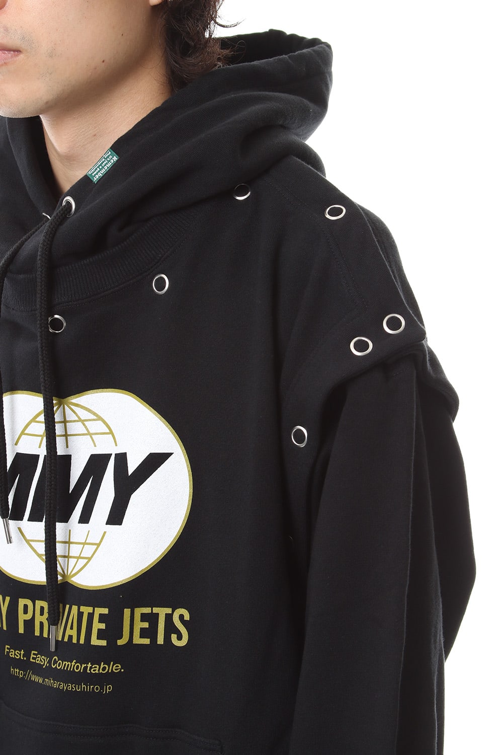 Removable hoodie Black