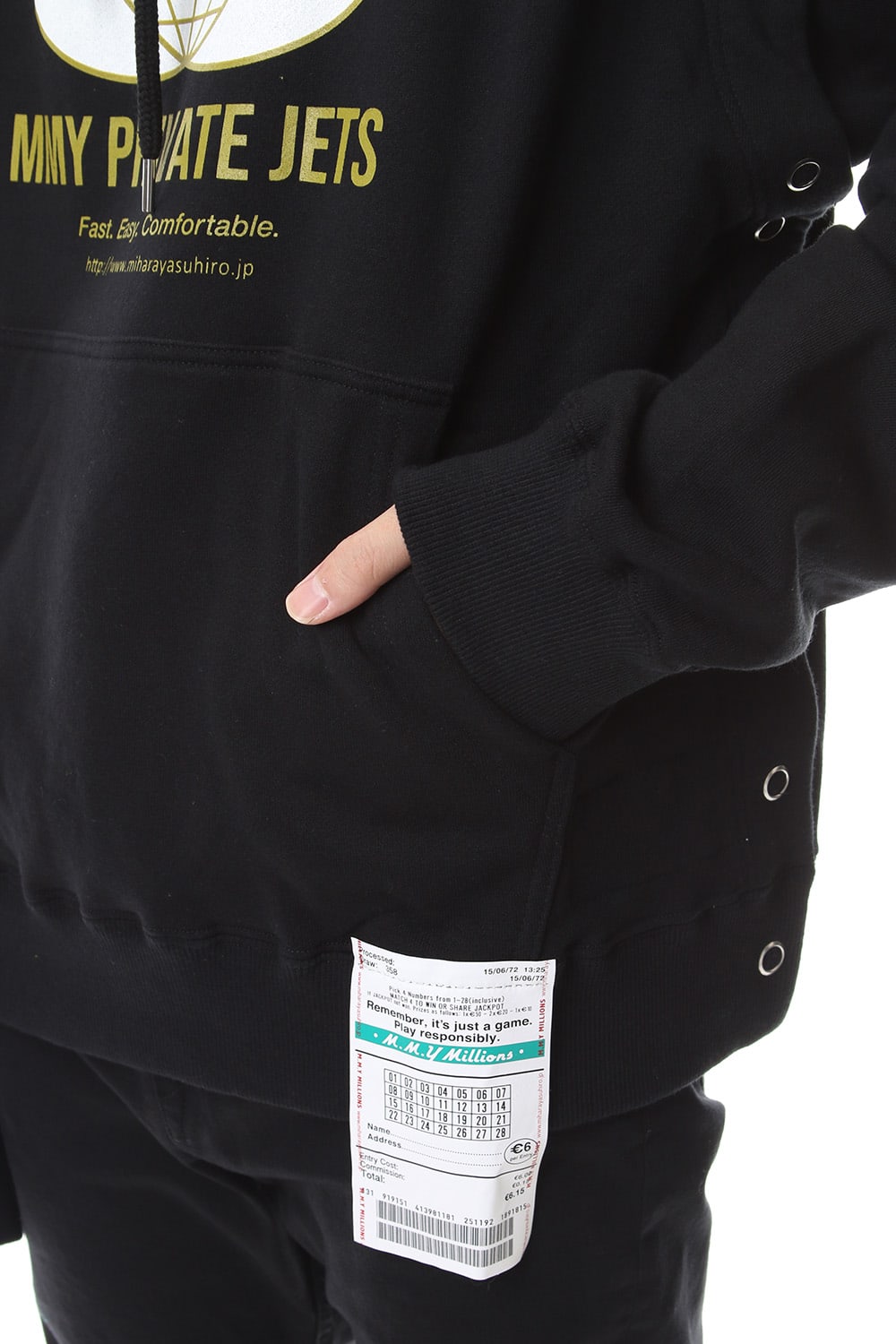 Removable hoodie Black