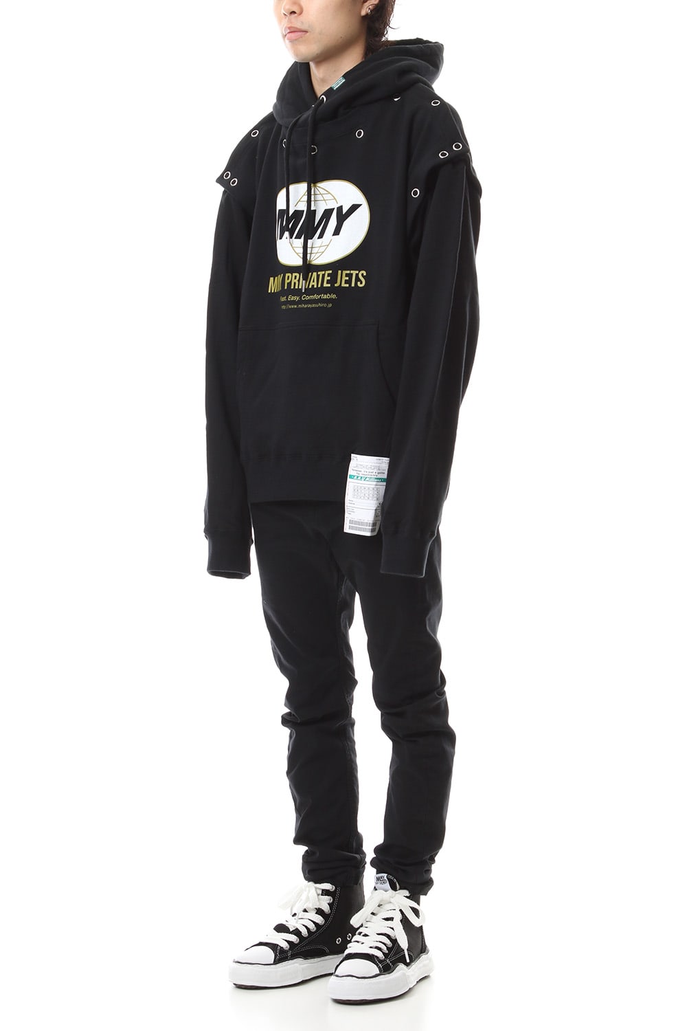 Removable hoodie Black