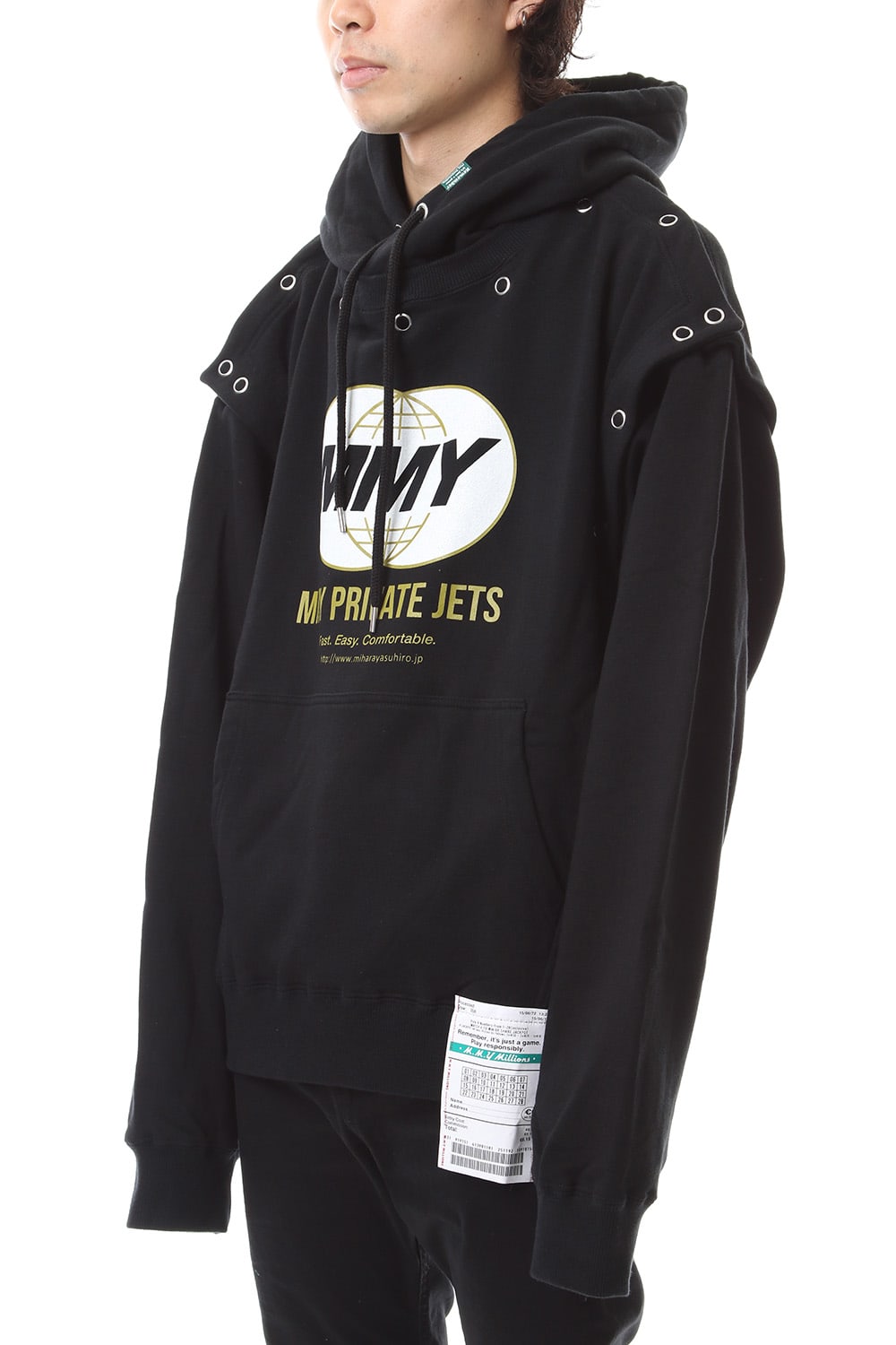 Removable hoodie Black