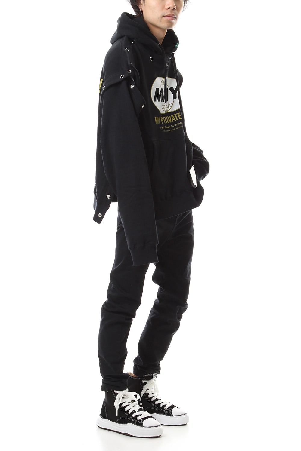 Removable hoodie Black