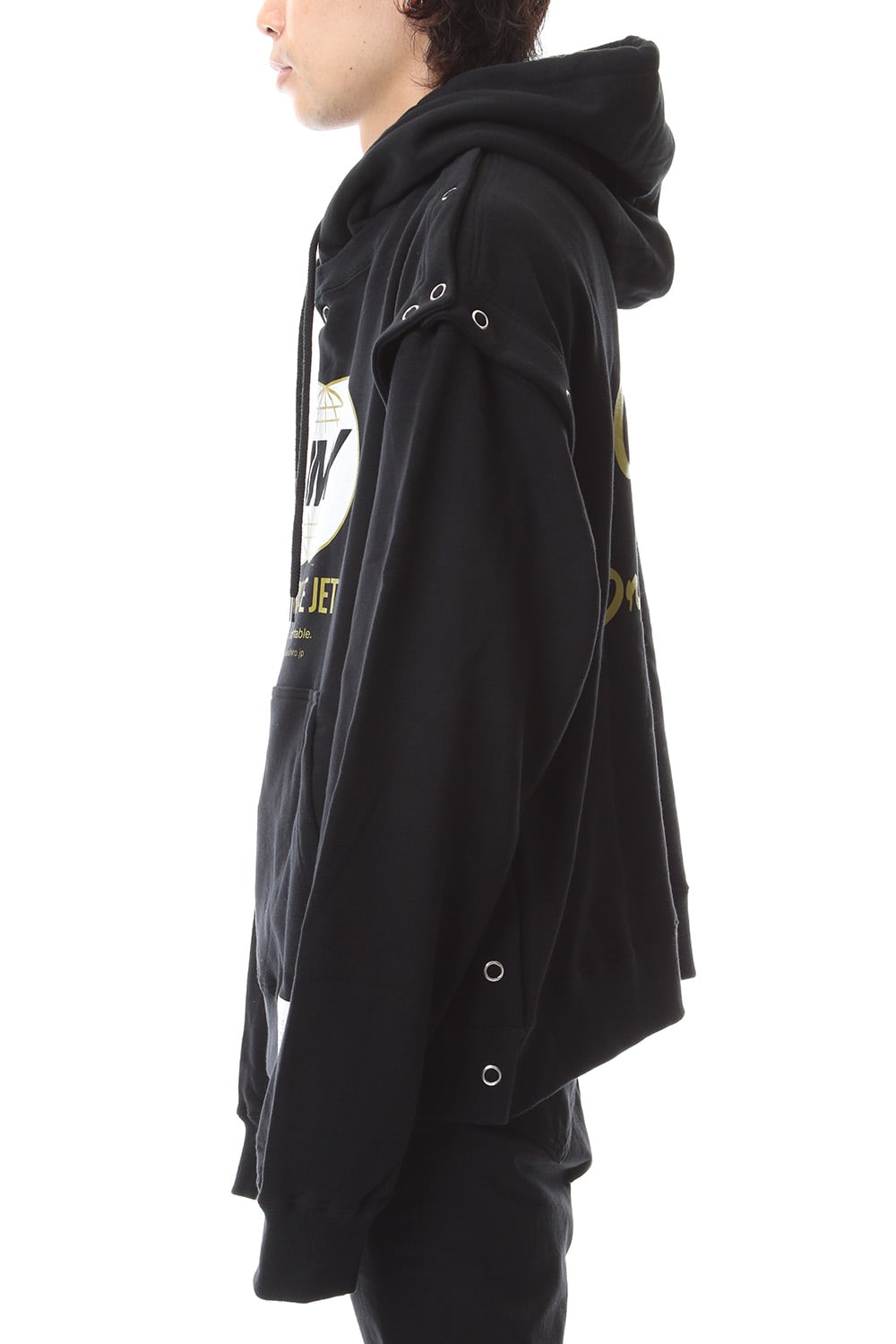 Removable hoodie Black