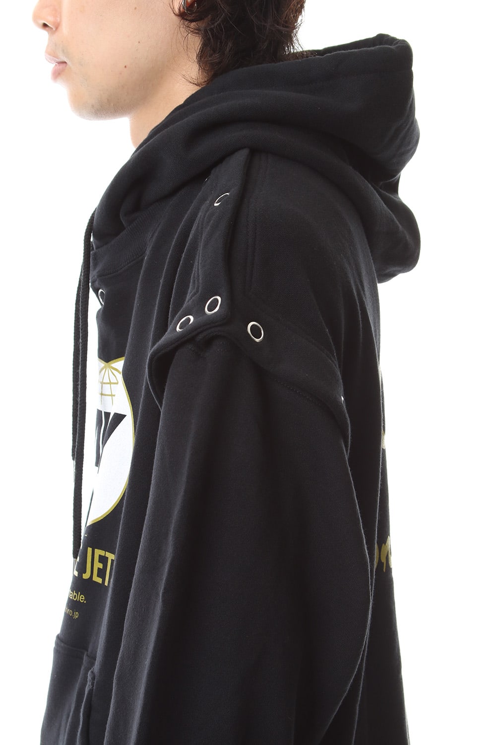 Removable hoodie Black