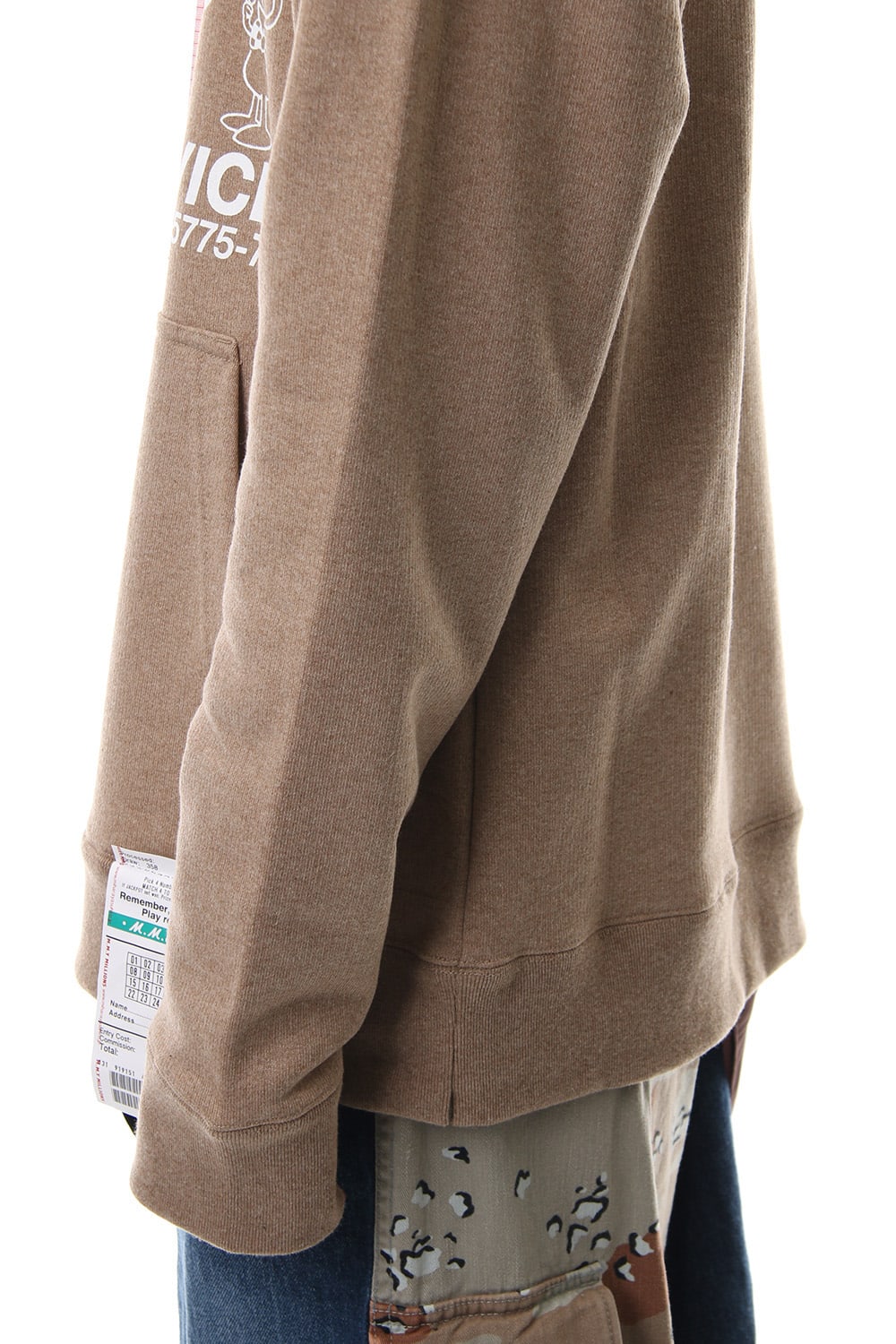 Scarf hoodie Beige