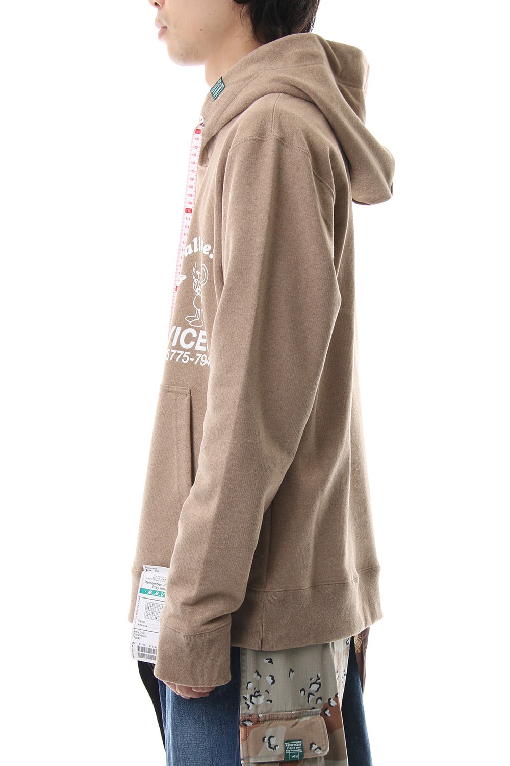 Scarf hoodie Beige