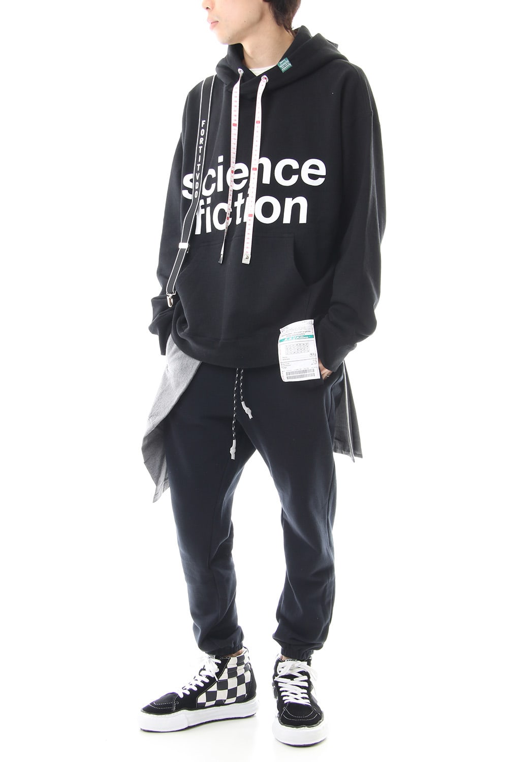 Suspender hoodie Black