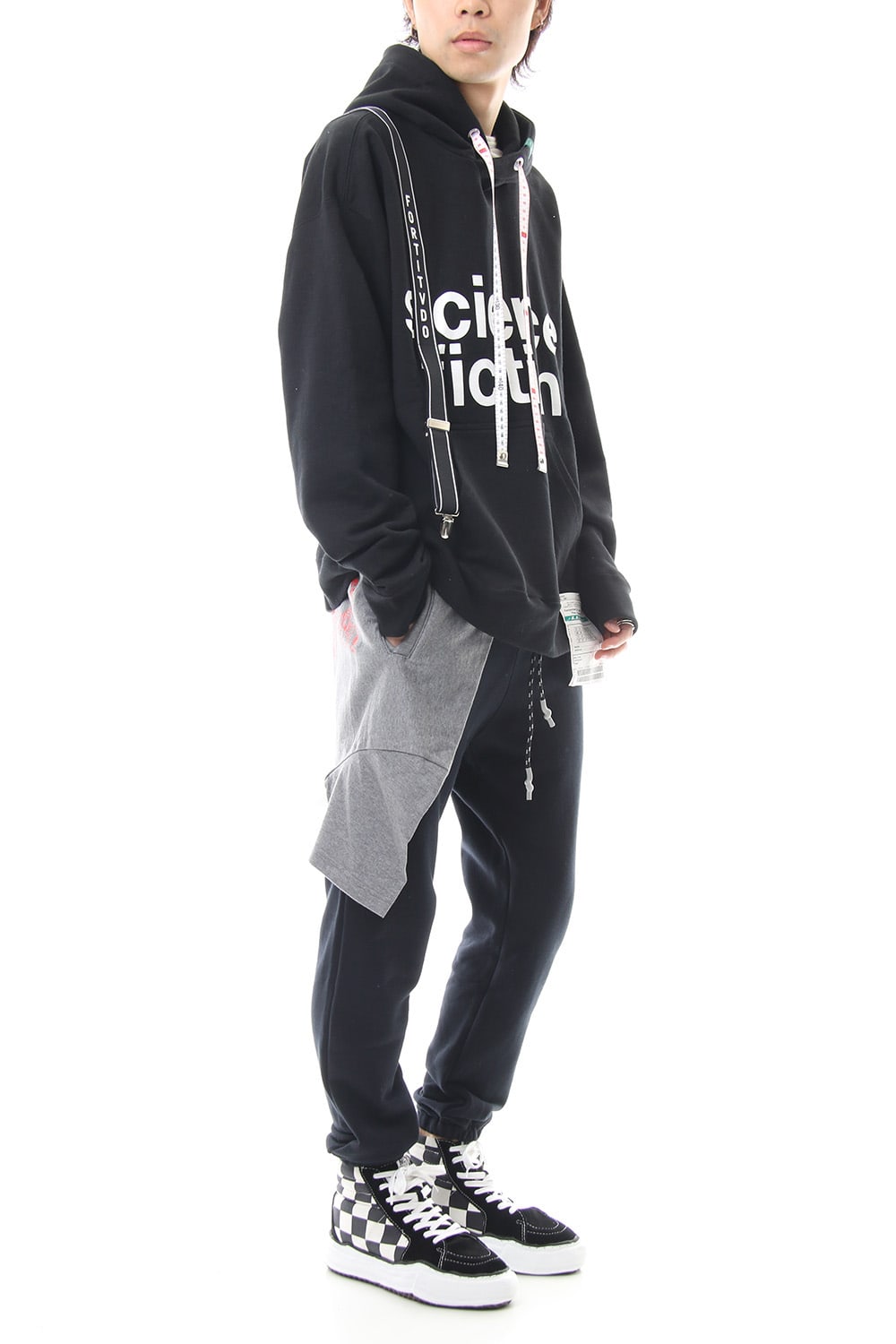 Suspender hoodie Black