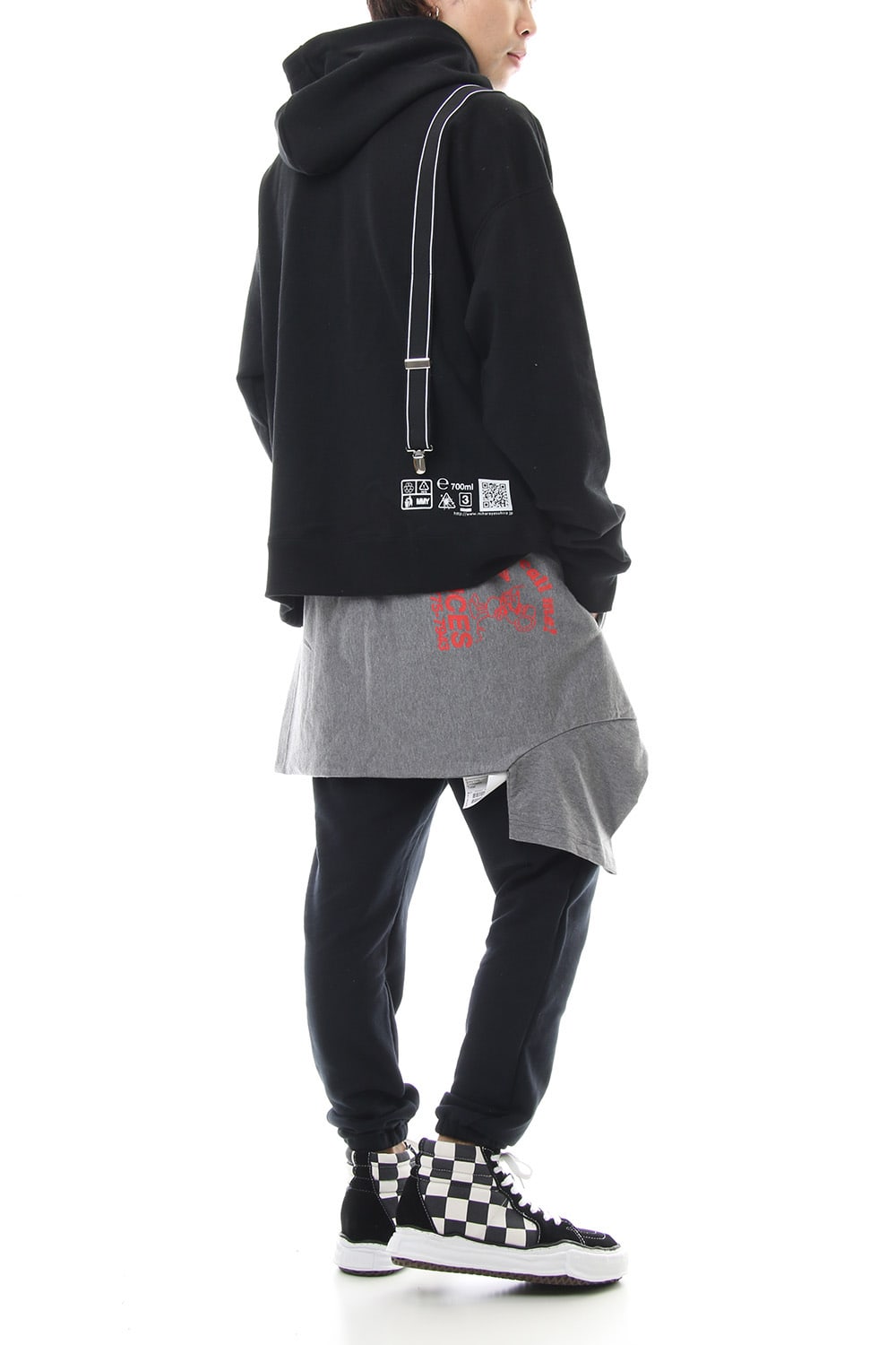 Suspender hoodie Black