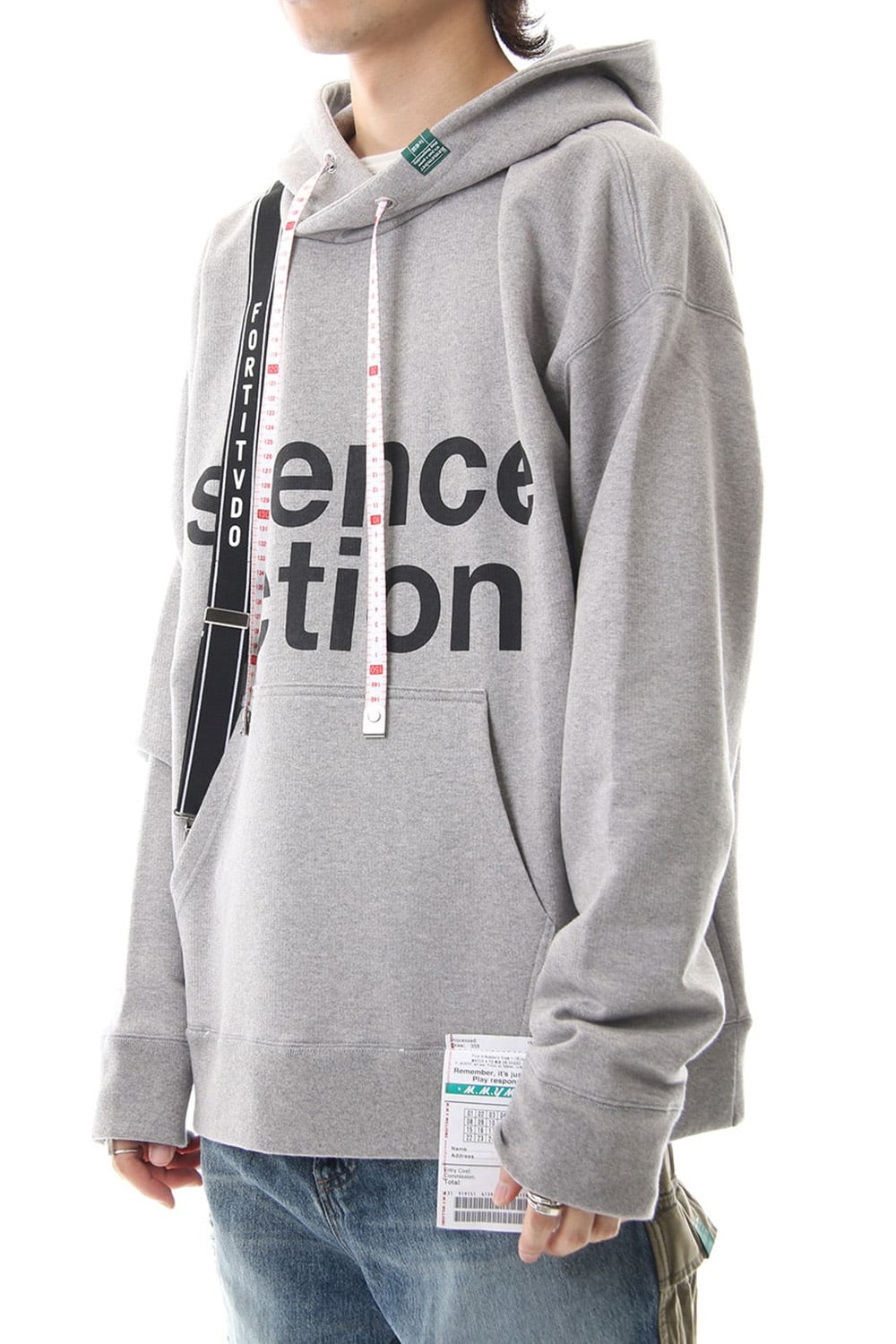 Suspender hoodie Gray