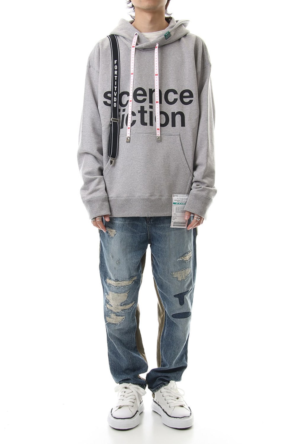 Suspender hoodie Gray